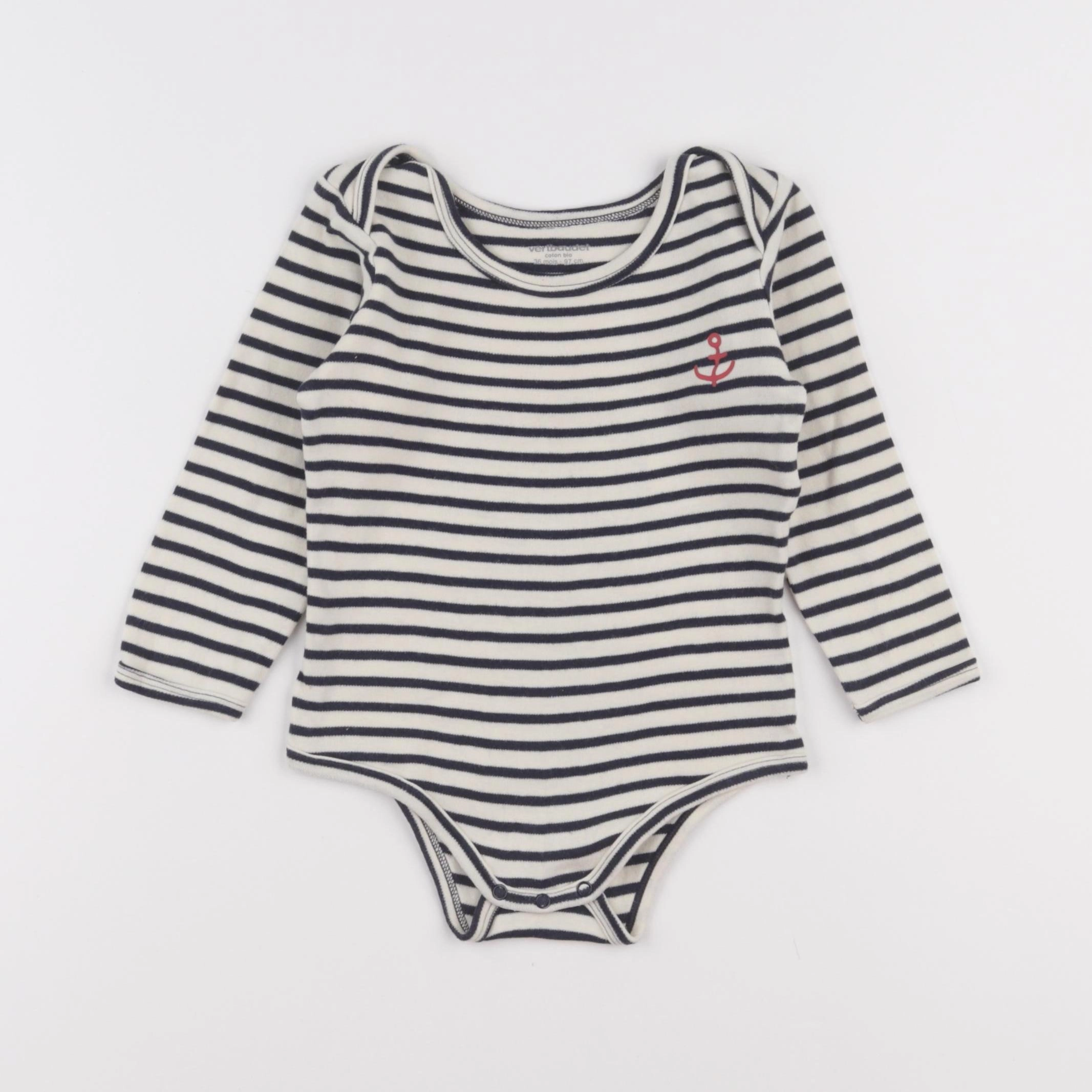 Vertbaudet - body beige, bleu - 36 mois