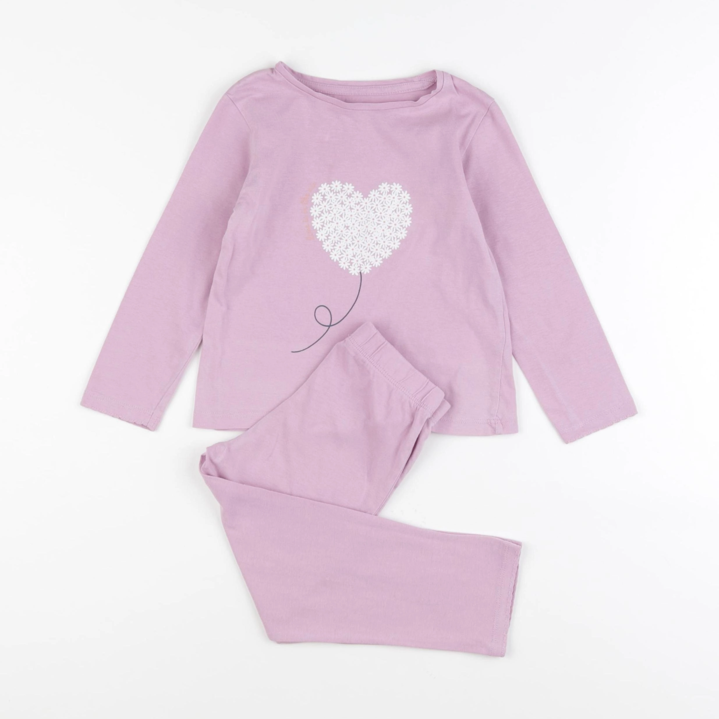 Vertbaudet - pyjama coton violet - 3 ans