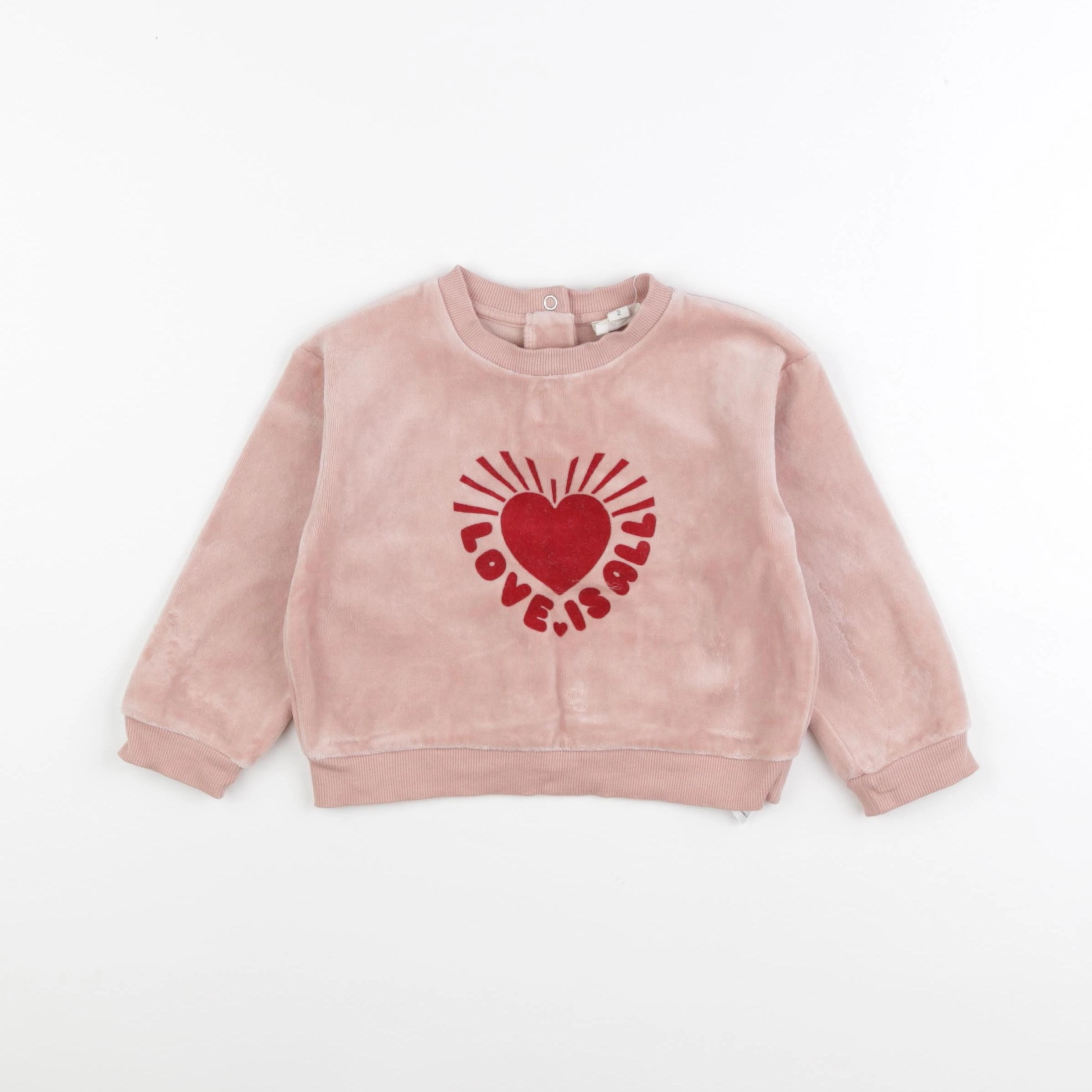 Louis Louise - sweat rose - 2 ans
