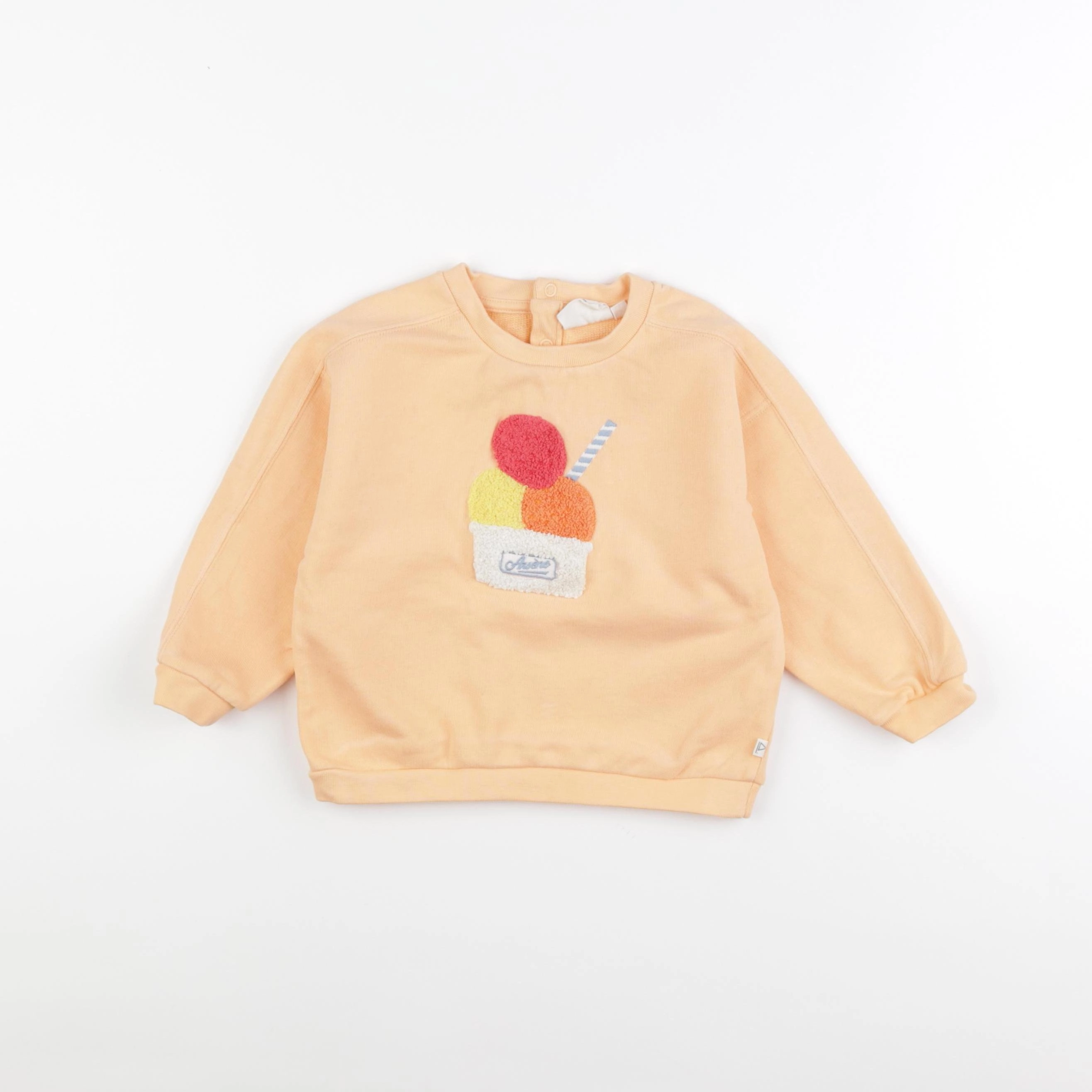 Arsène et les pipelettes - sweat orange - 24 mois