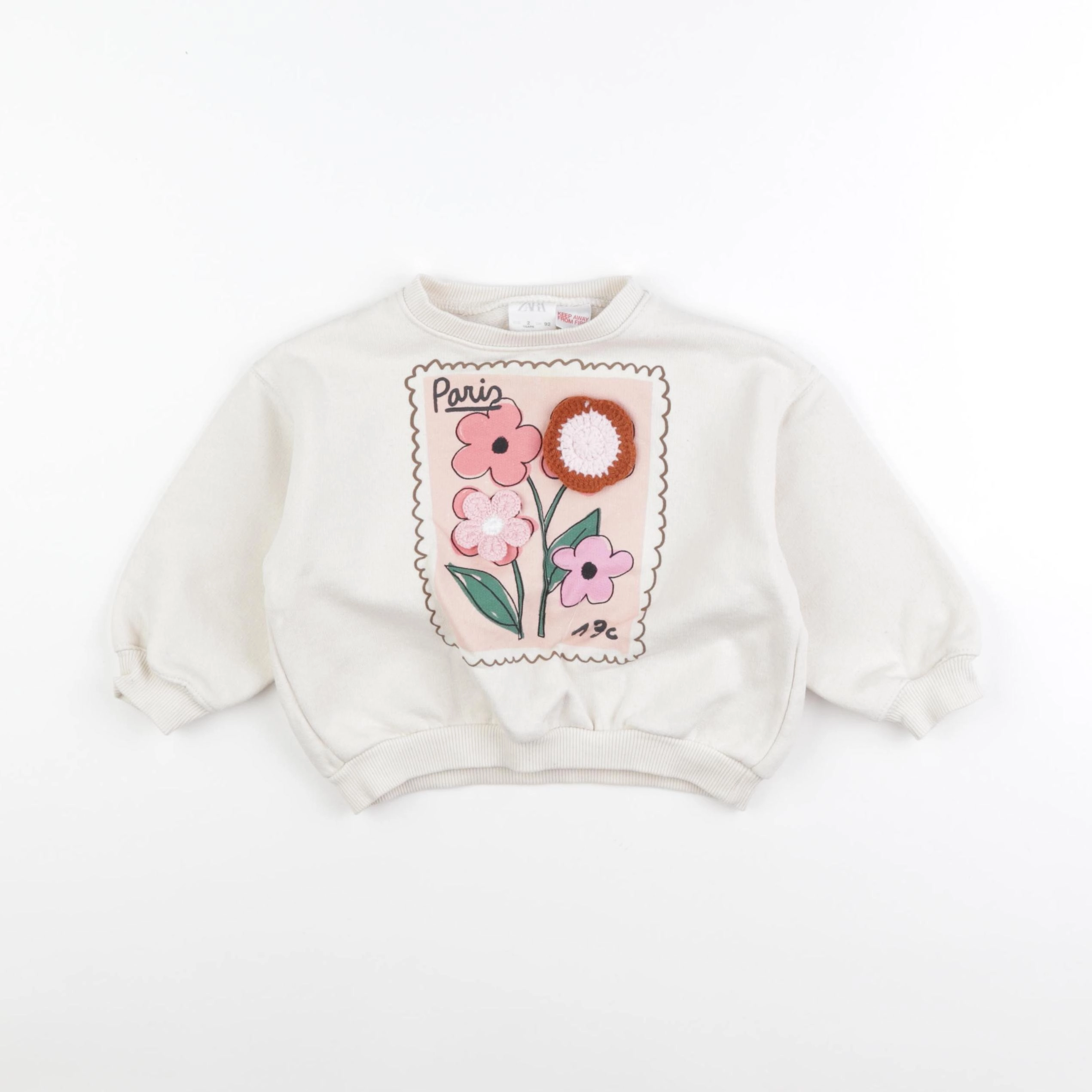 Zara - sweat beige - 2 ans