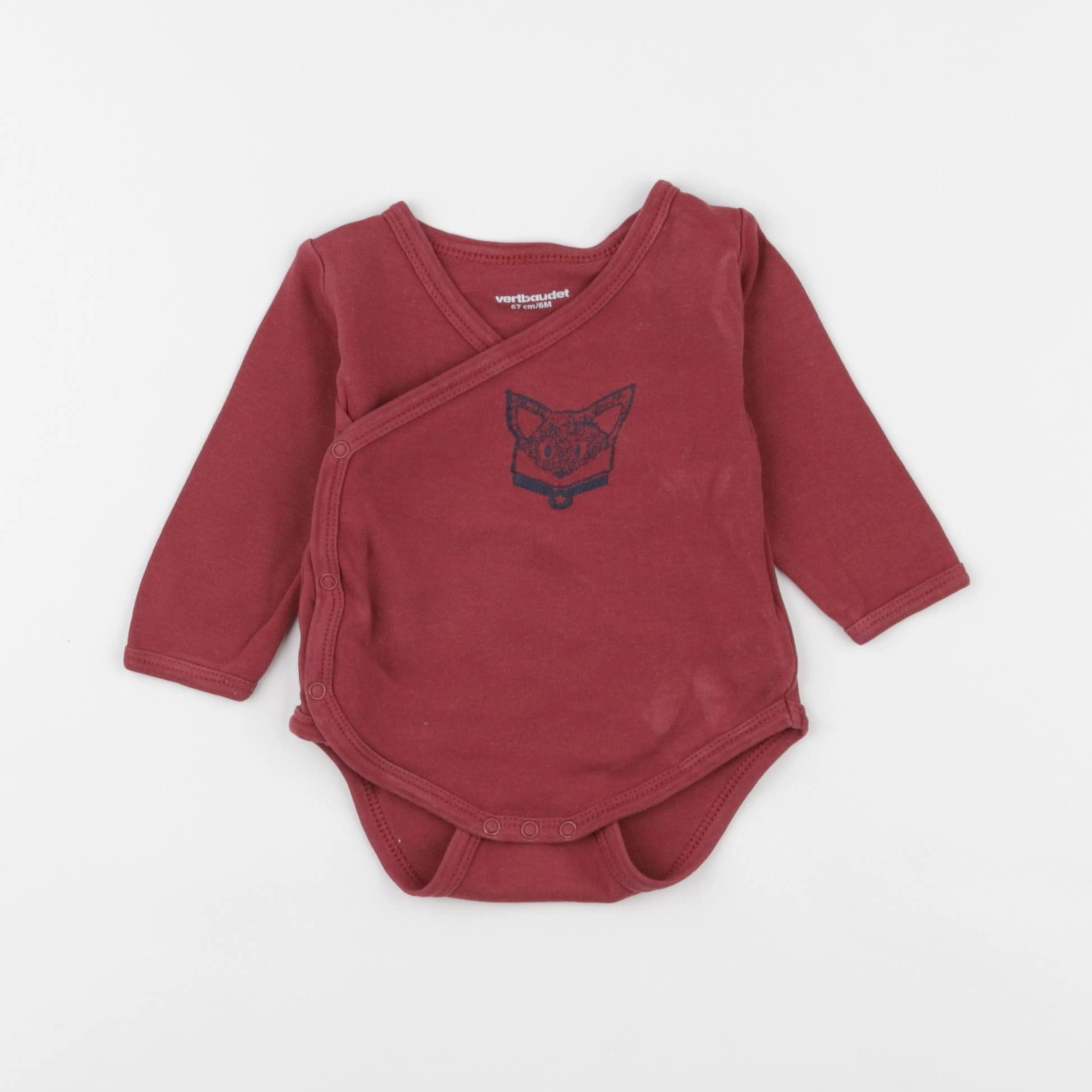 Vertbaudet - body rouge - 3 mois