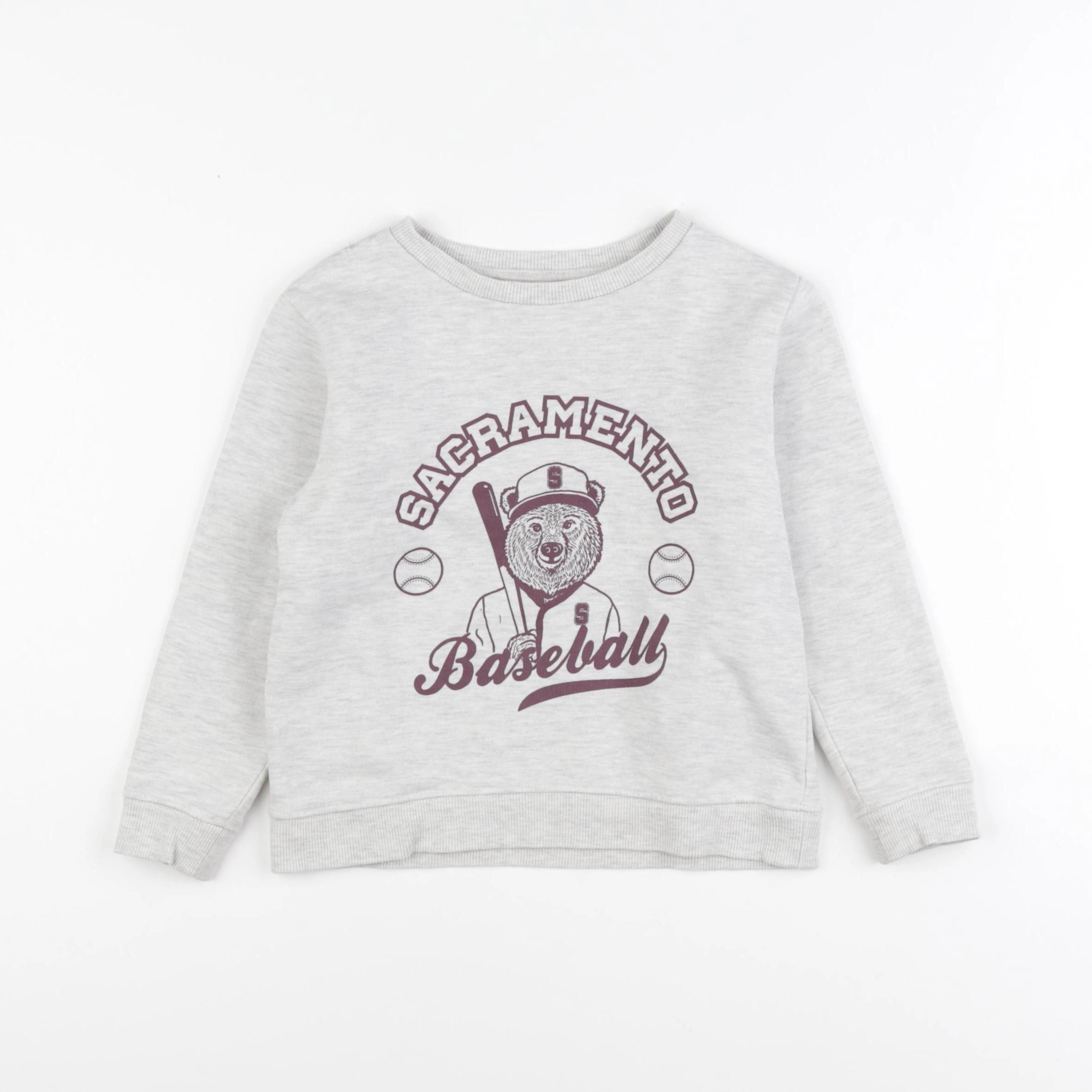 Vertbaudet - sweat gris - 5 ans