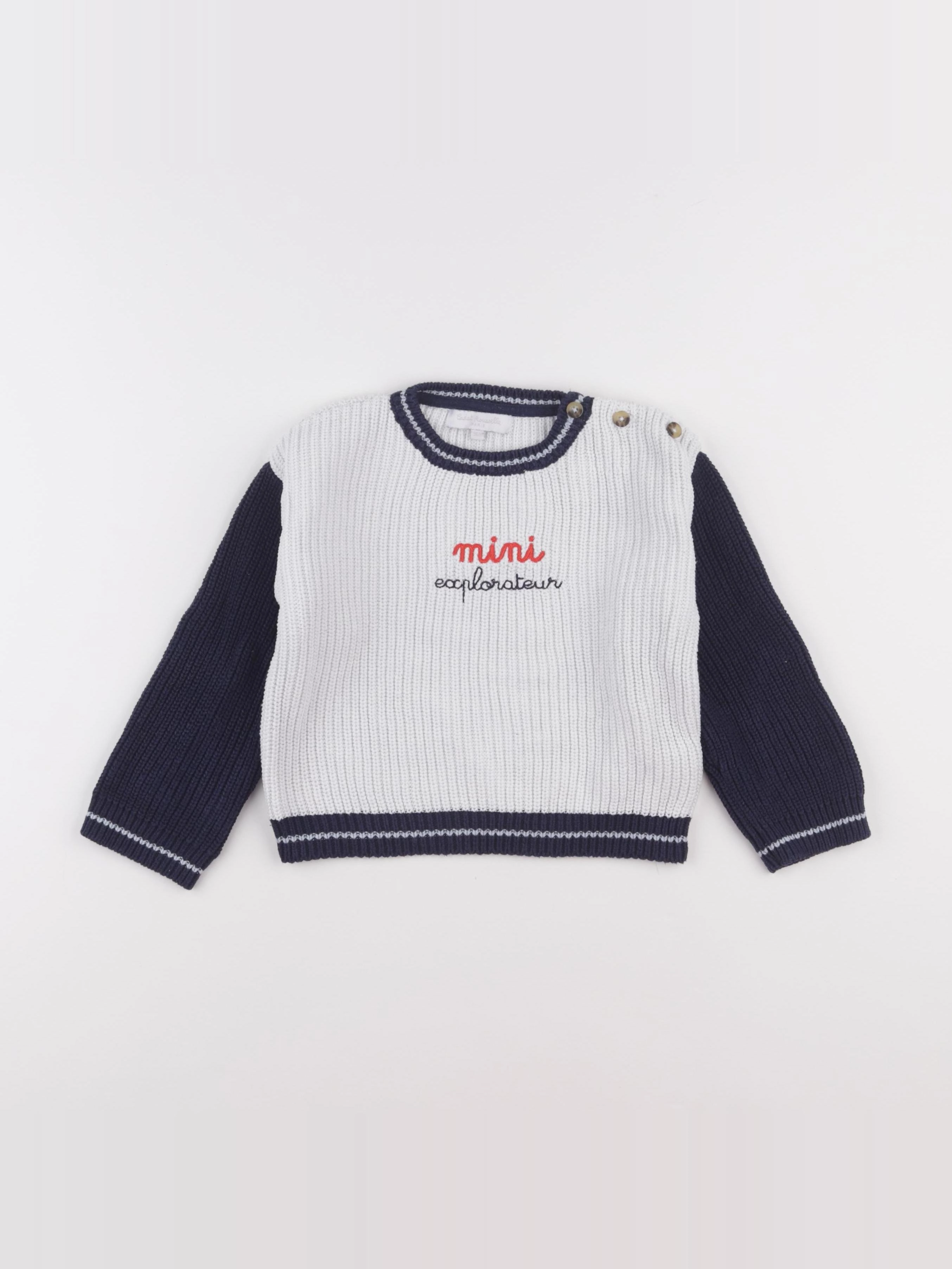 Cadet Rousselle - pull blanc - 36 mois