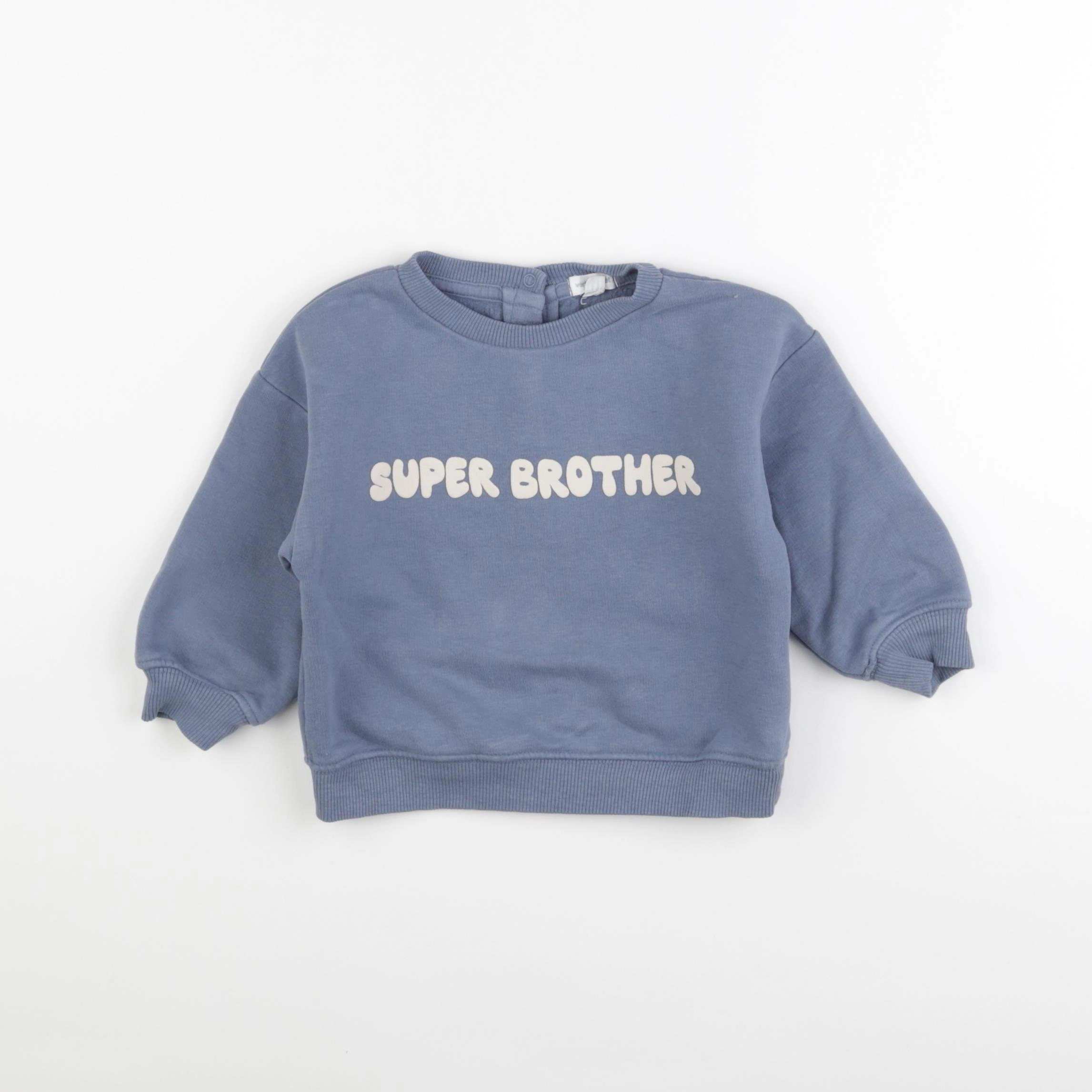 Vertbaudet - sweat bleu - 18 mois