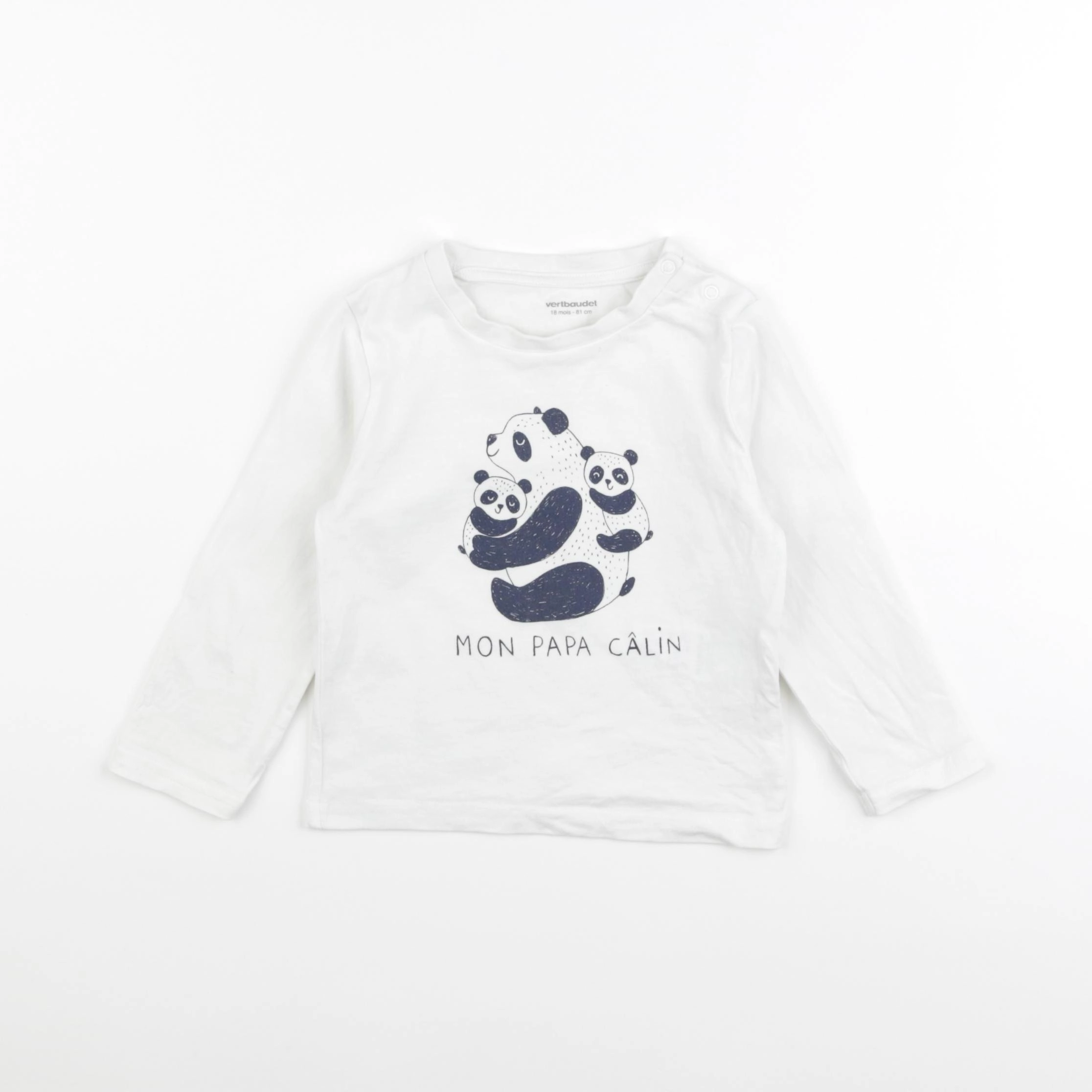 Vertbaudet - tee-shirt blanc - 18 mois