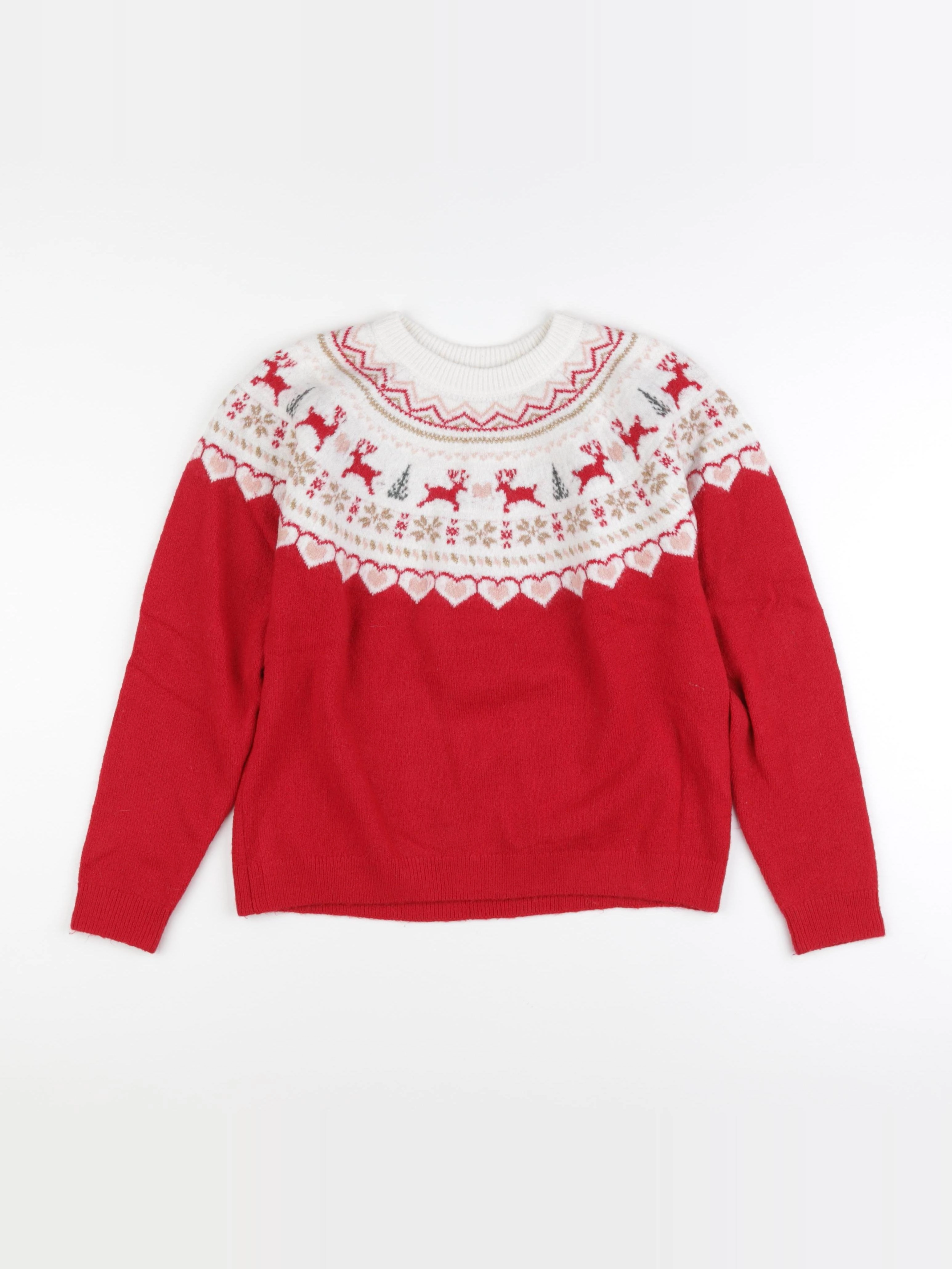 Vertbaudet - pull rouge - 14 ans