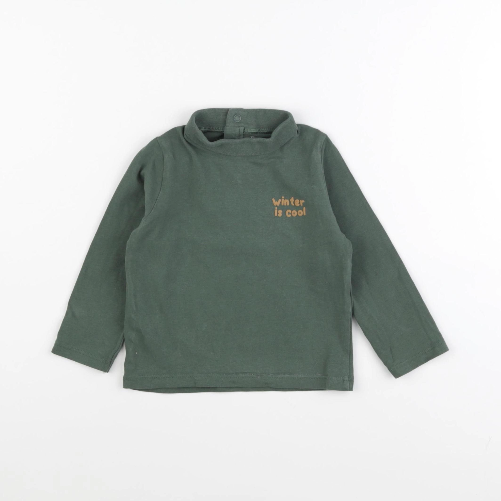 Vertbaudet - sous-pull vert - 18 mois