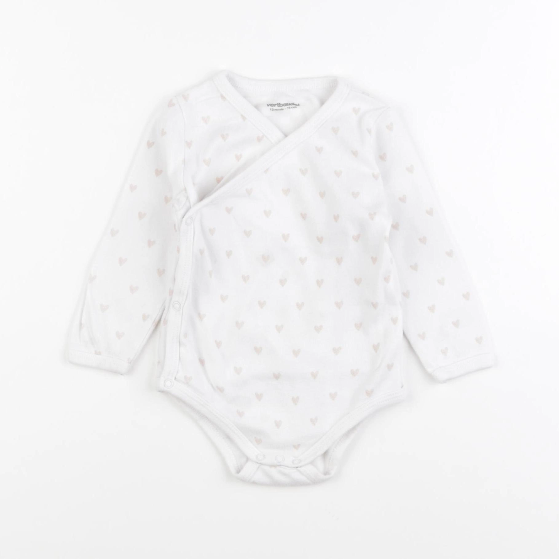 Vertbaudet - body blanc - 12 mois