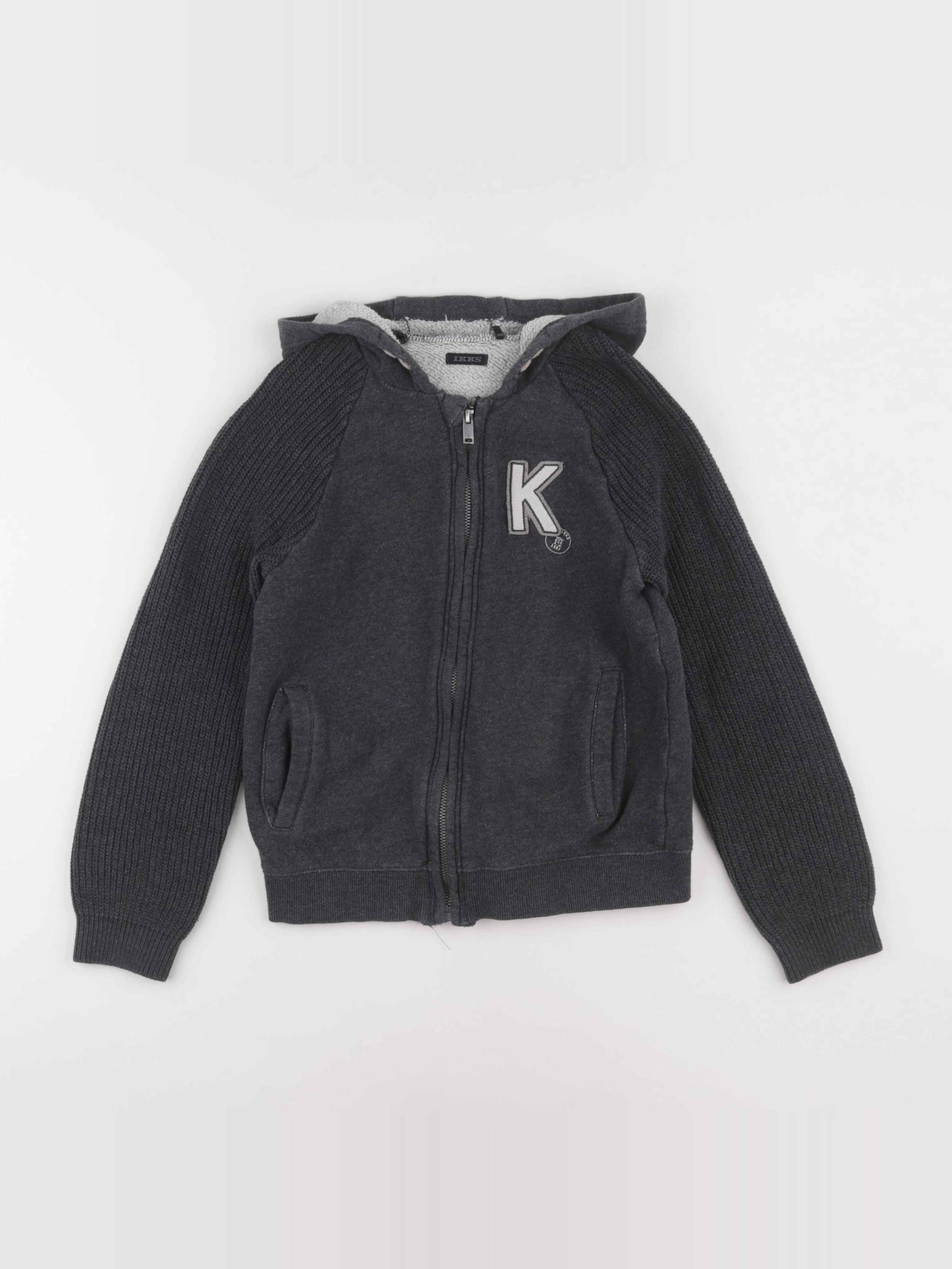 IKKS - sweat gris - 10 ans