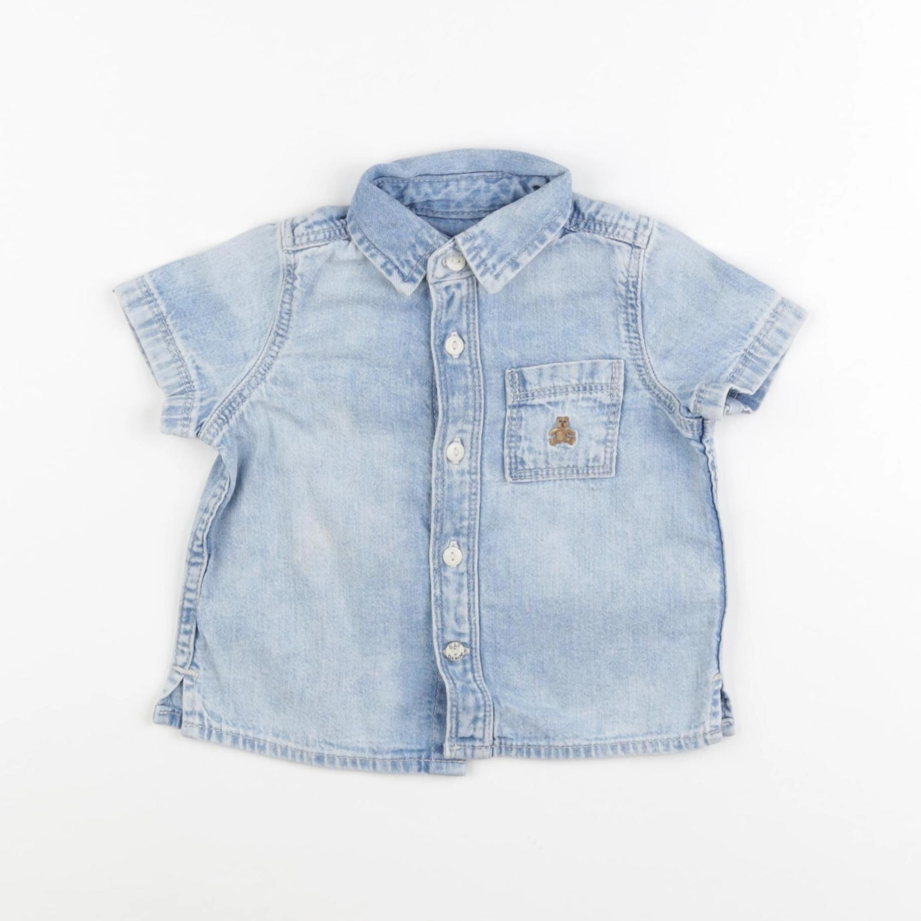 GAP - chemise bleu - 3/6 mois