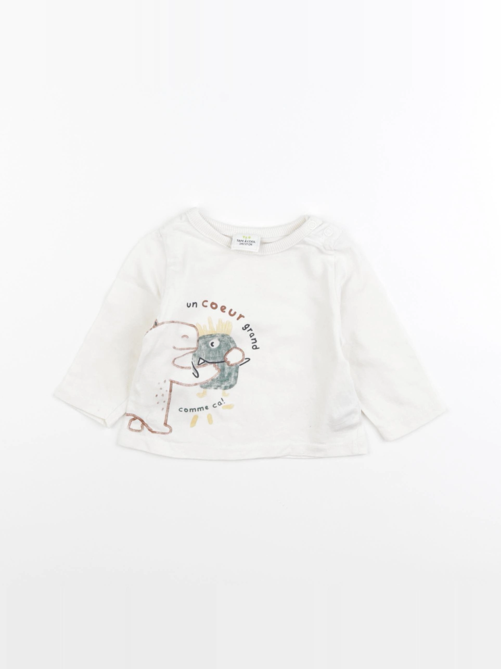 Tape à l'oeil - tee-shirt beige - 3 mois