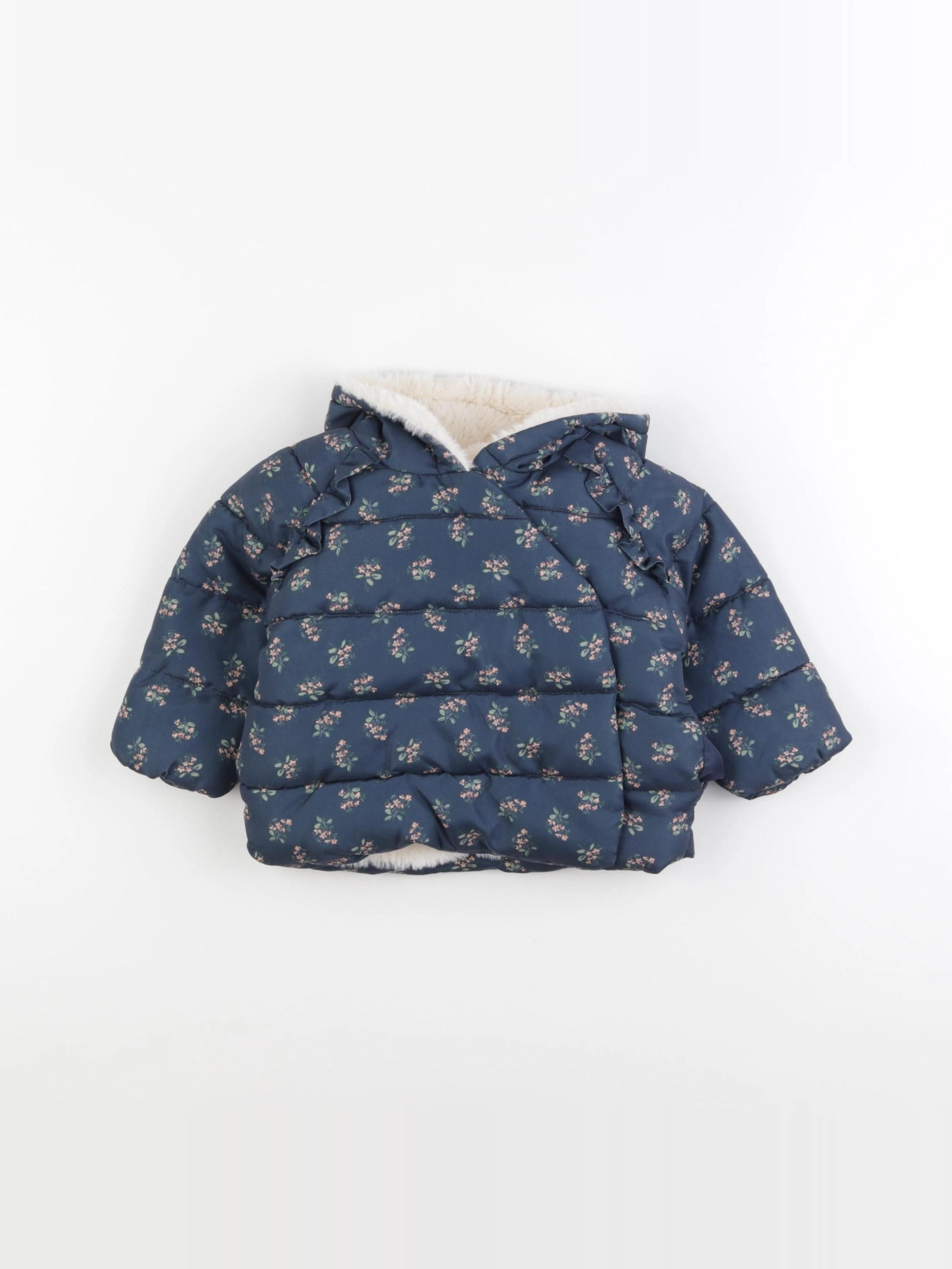 Vertbaudet - doudoune bleu - 9 mois