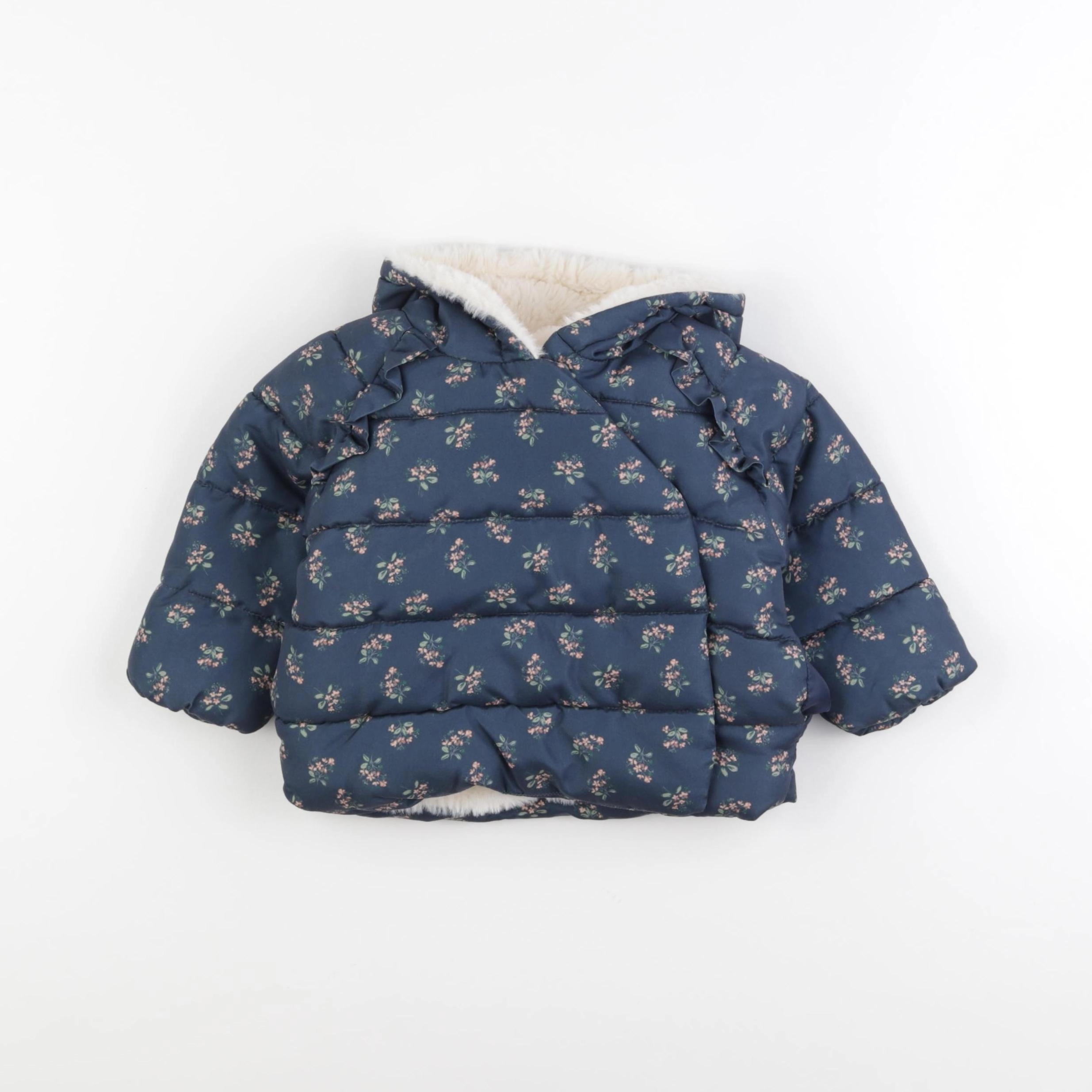 Vertbaudet - doudoune bleu - 9 mois