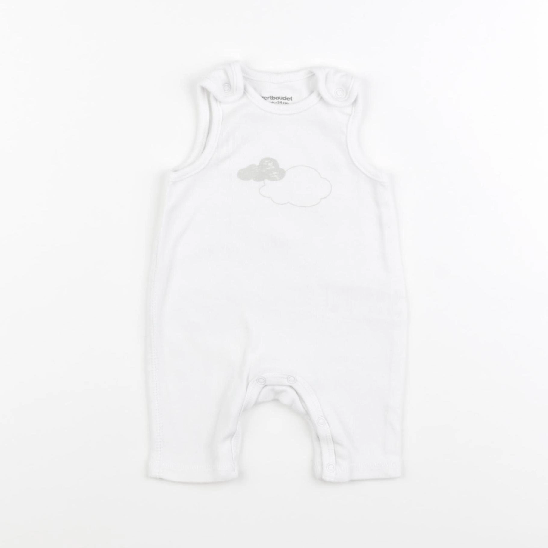 Vertbaudet - pyjama coton blanc - 1 mois