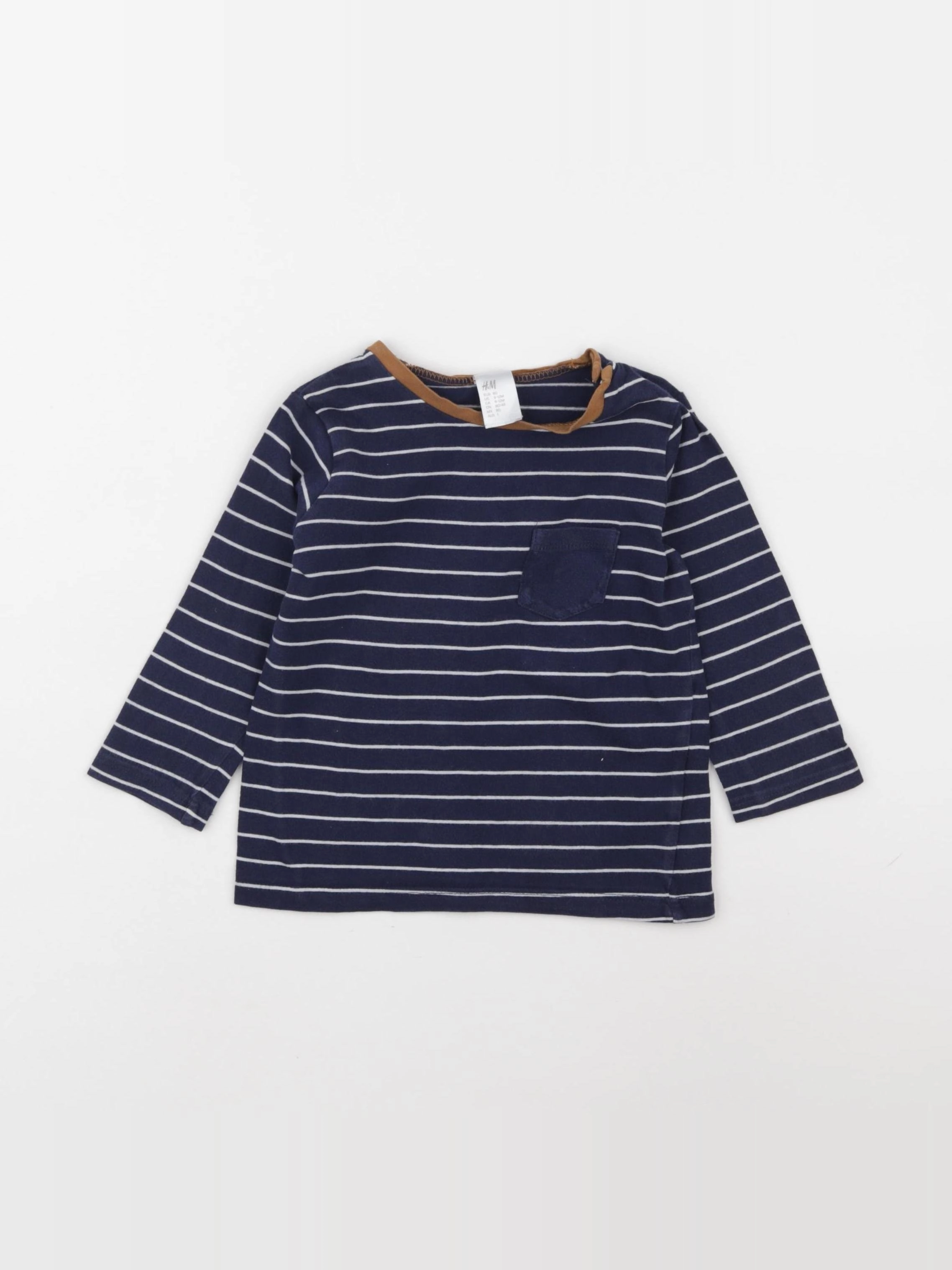 H&M - tee-shirt bleu - 9/12 mois