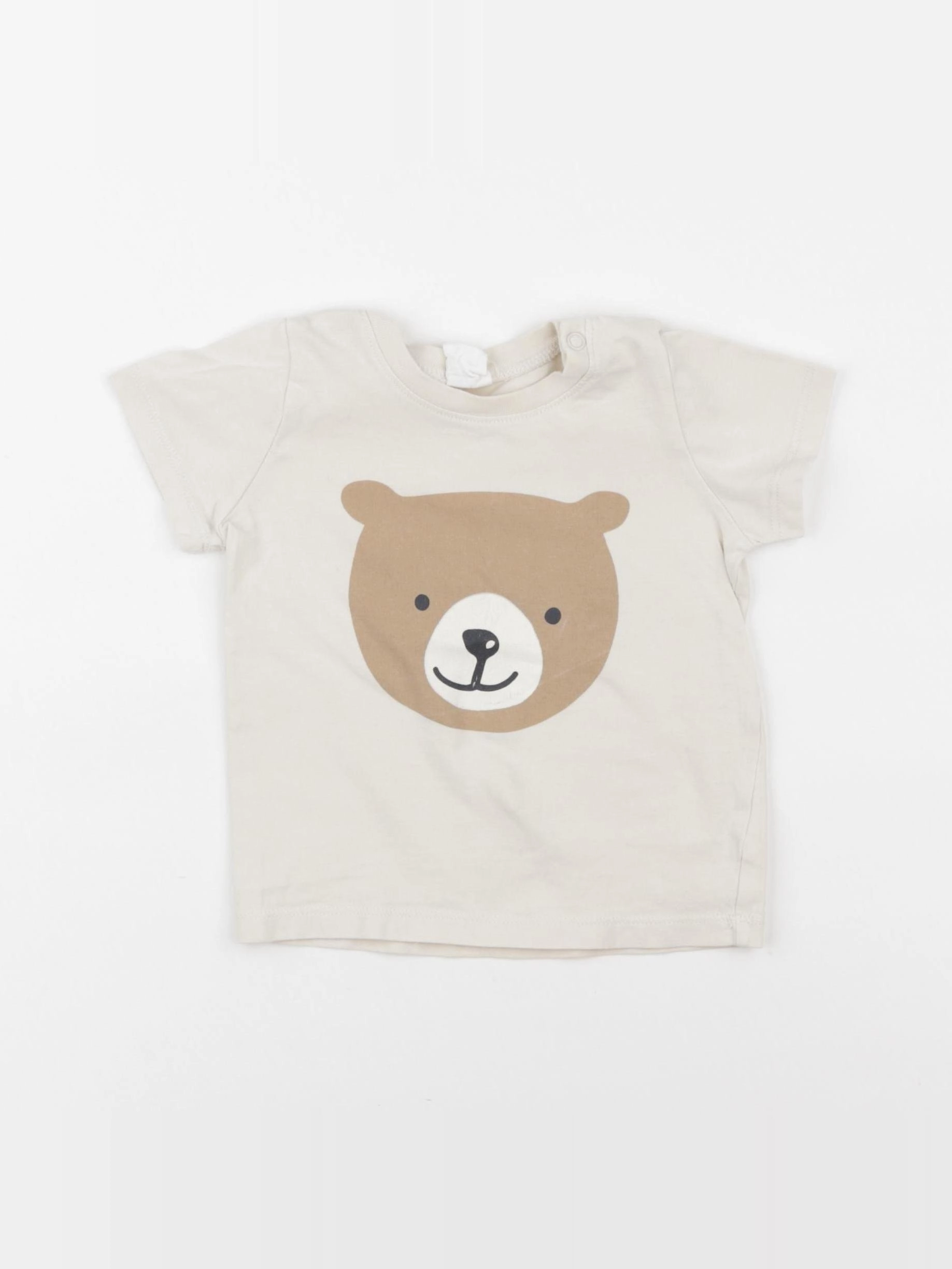 H&M - tee-shirt beige - 6/9 mois