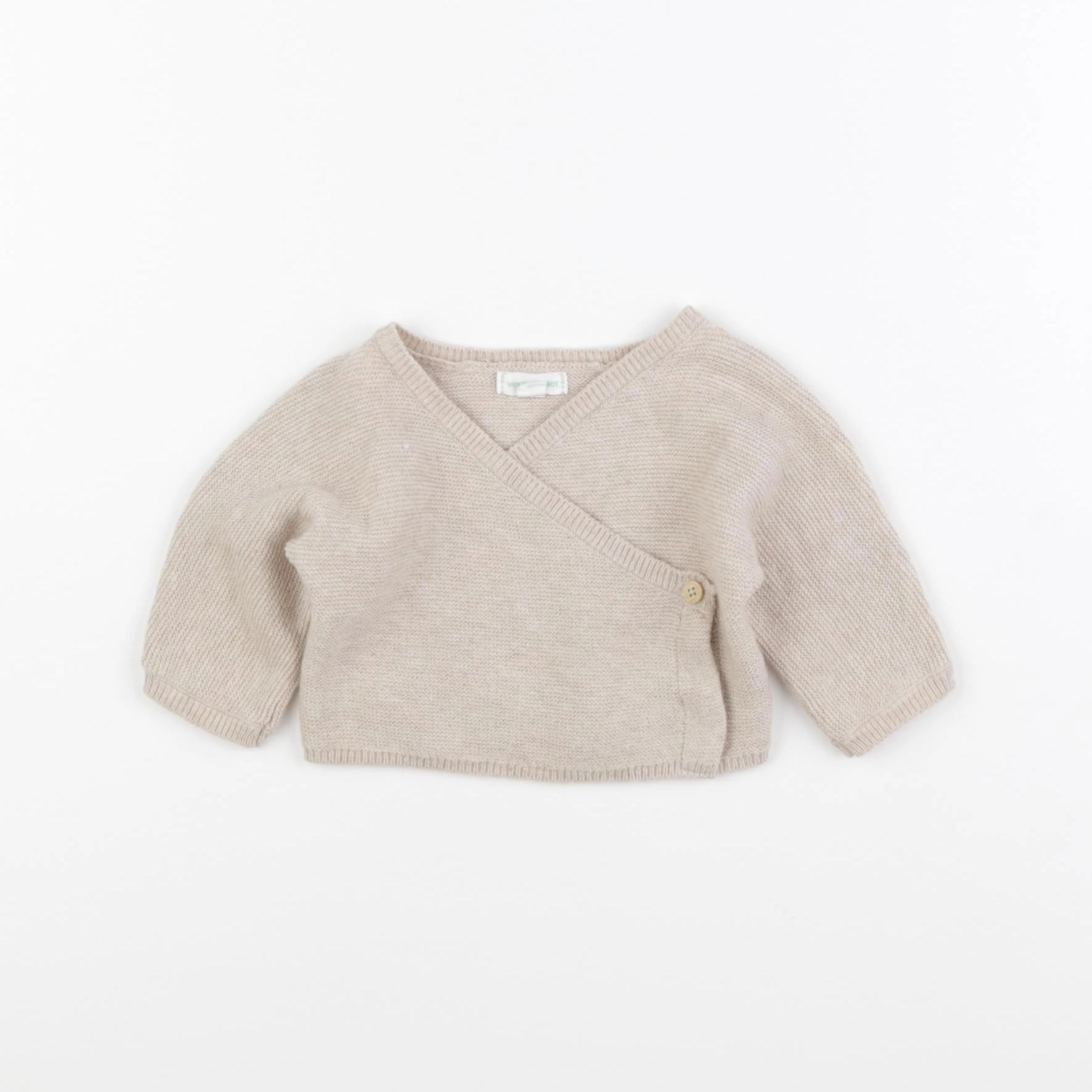 Vertbaudet - gilet beige - 0 mois