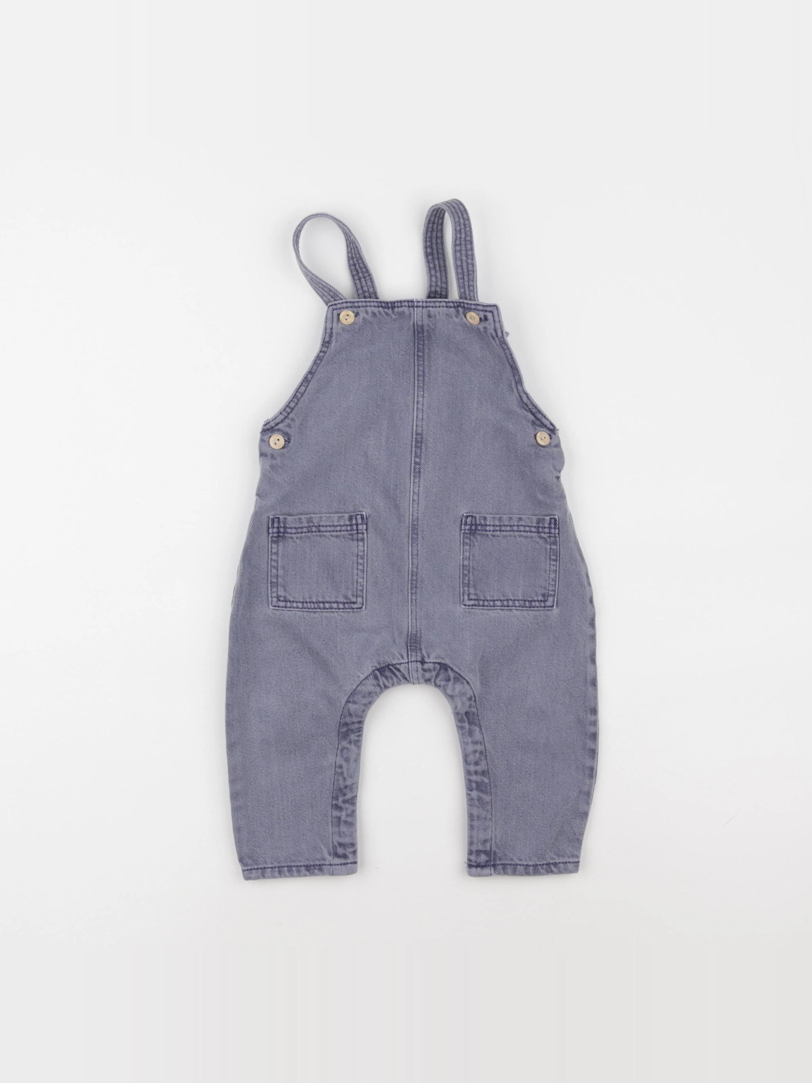 H&M - salopette bleu - 6/9 mois