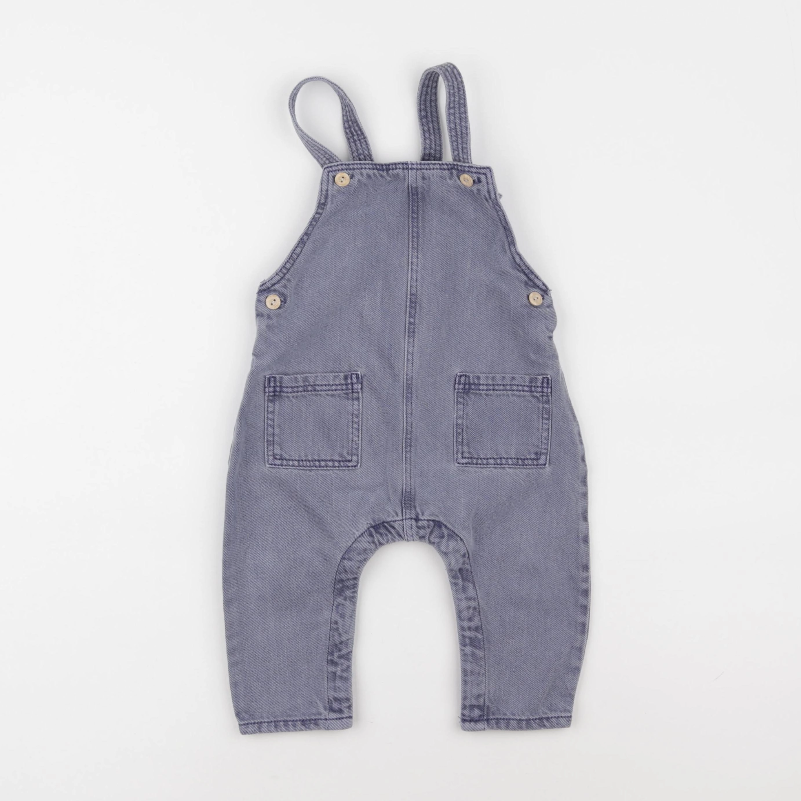 H&M - salopette bleu - 6/9 mois