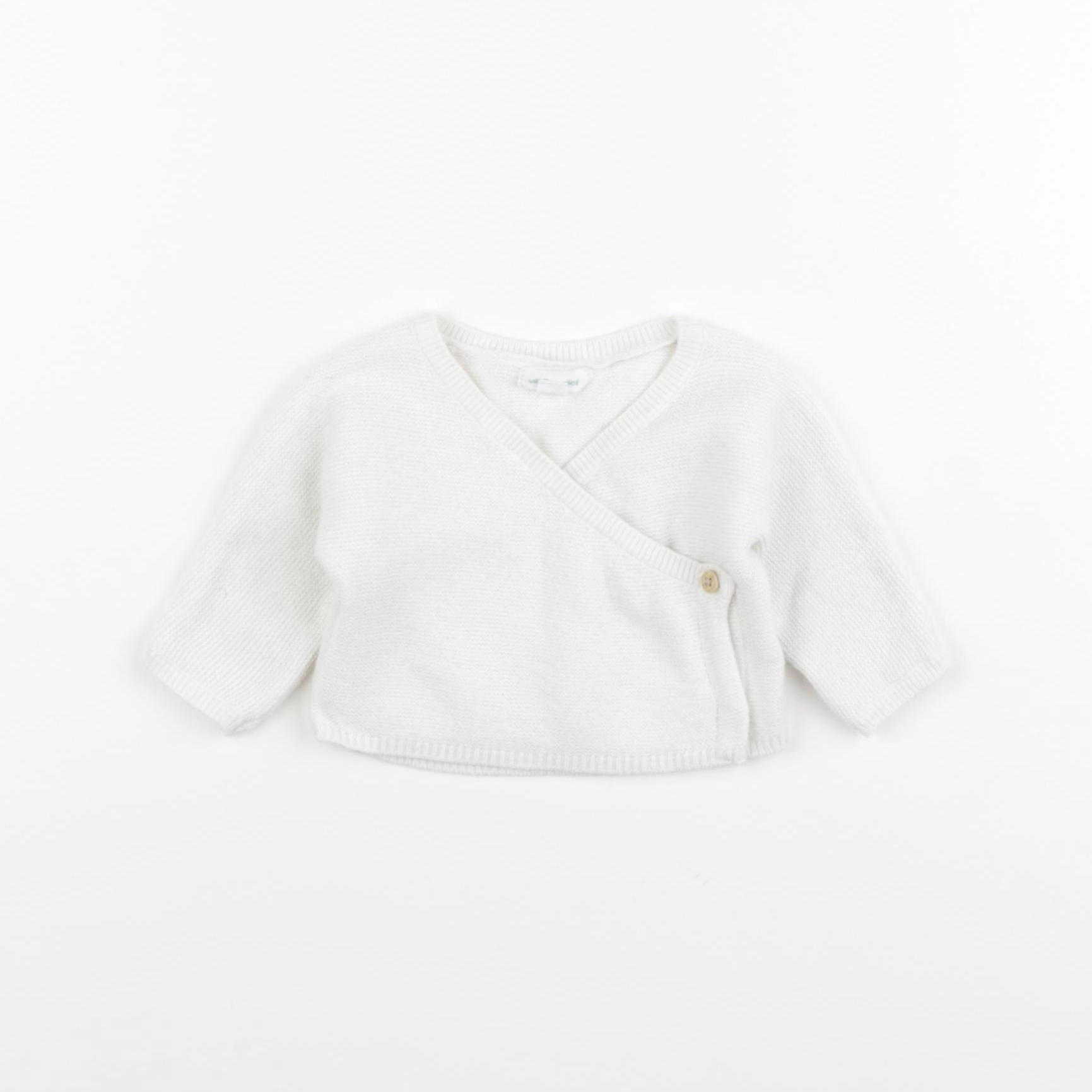 Vertbaudet - gilet blanc - 0 mois