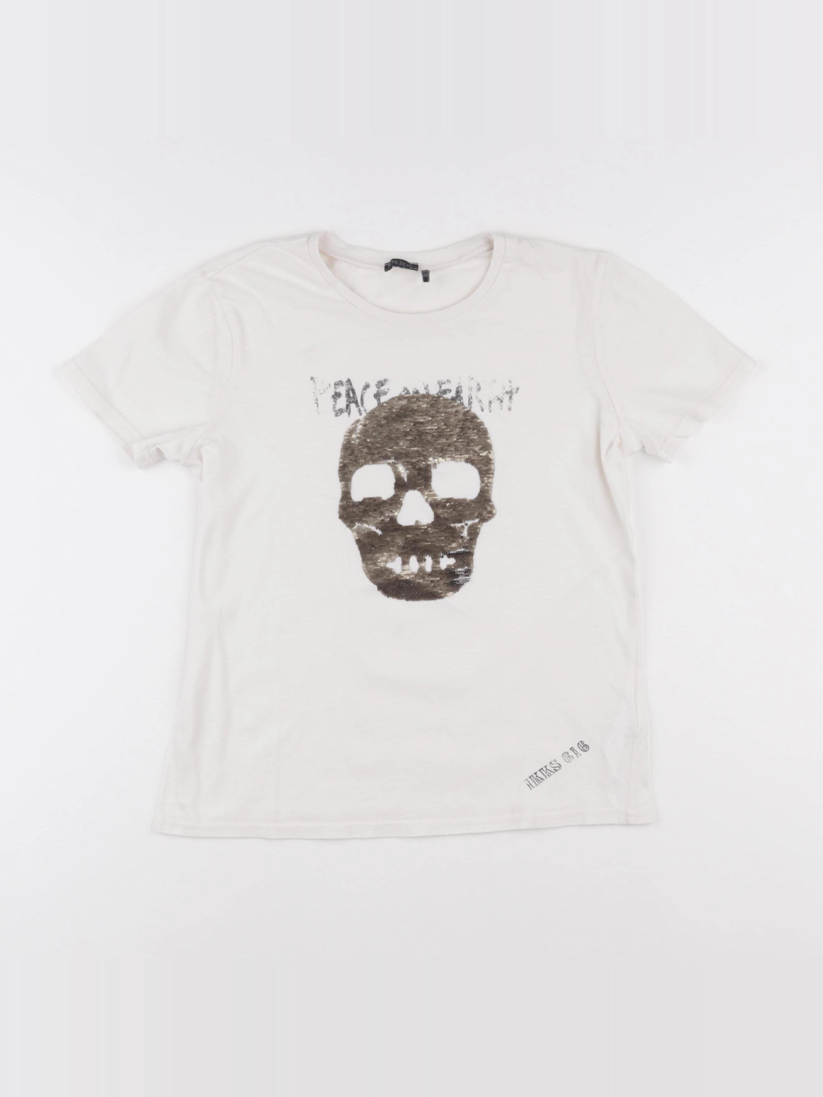 IKKS - tee-shirt blanc - 10 ans