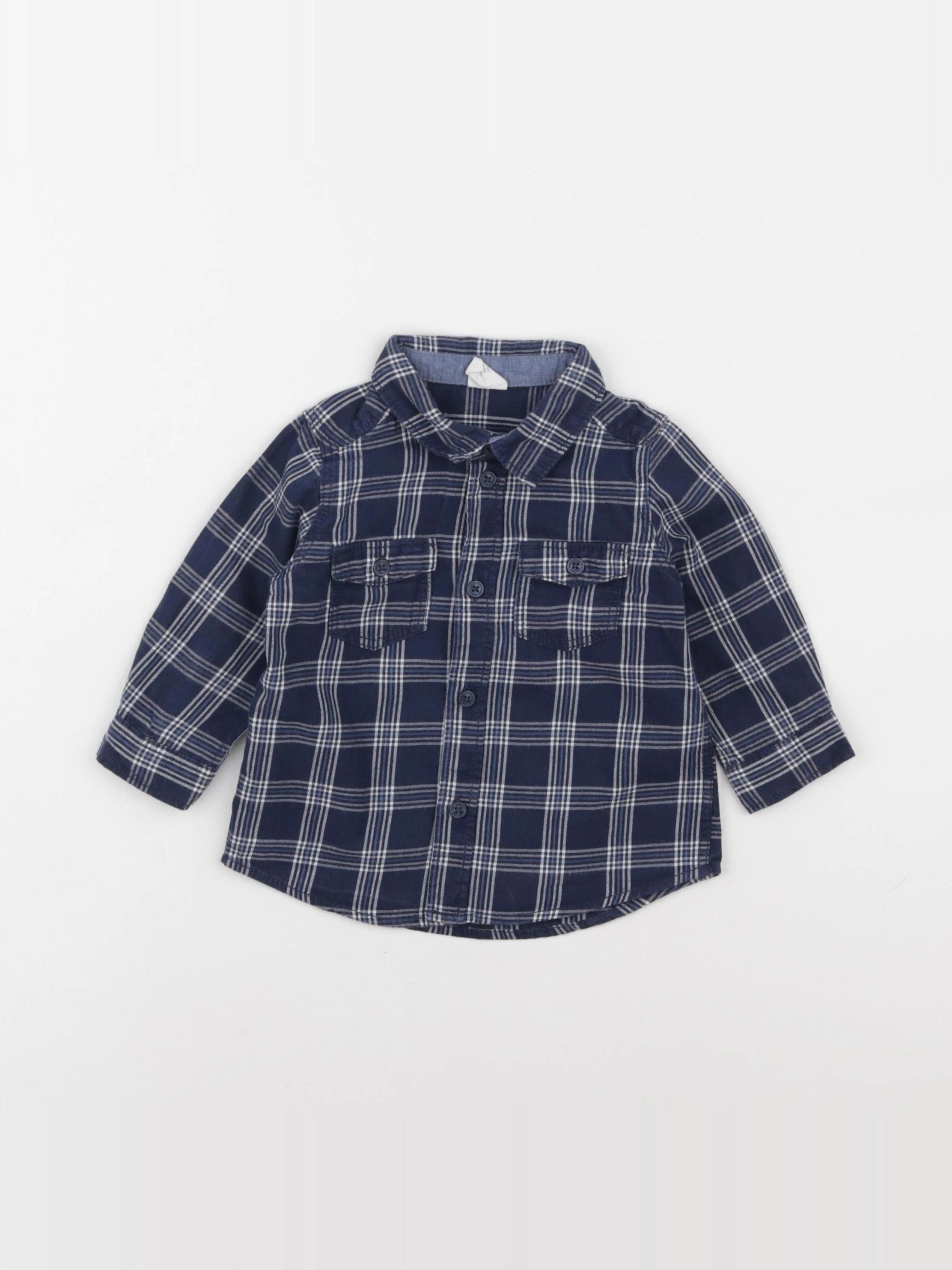 H&M - chemise bleu - 6 mois