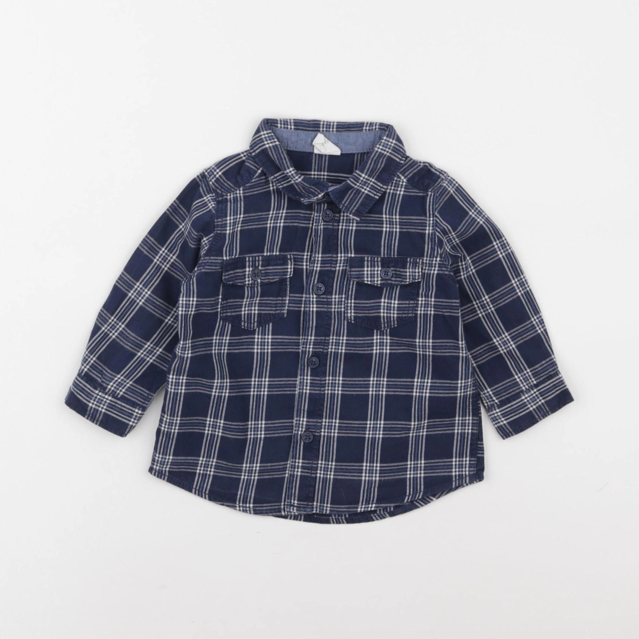H&M - chemise bleu - 6 mois