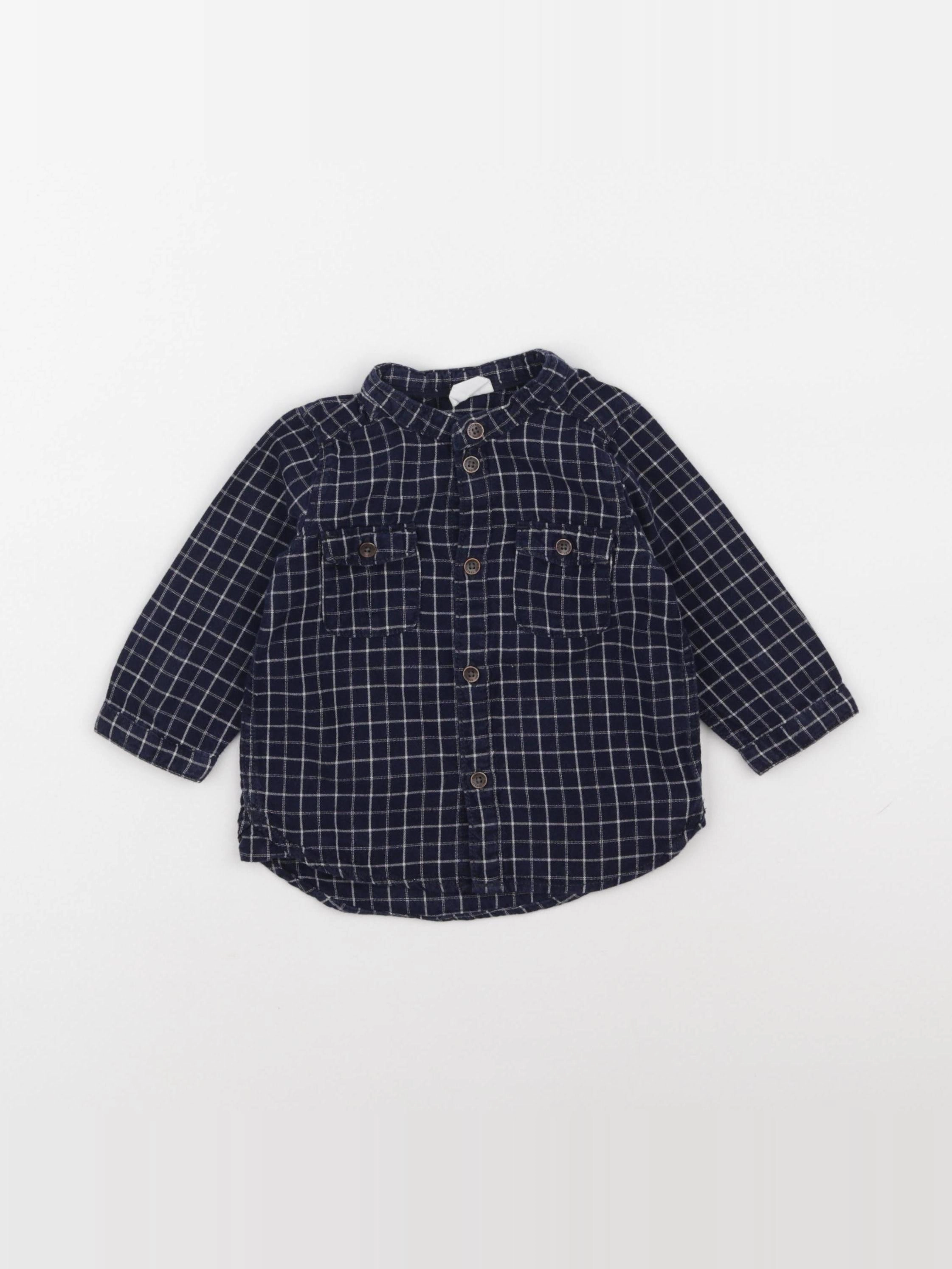 H&M - chemise bleu - 6 mois