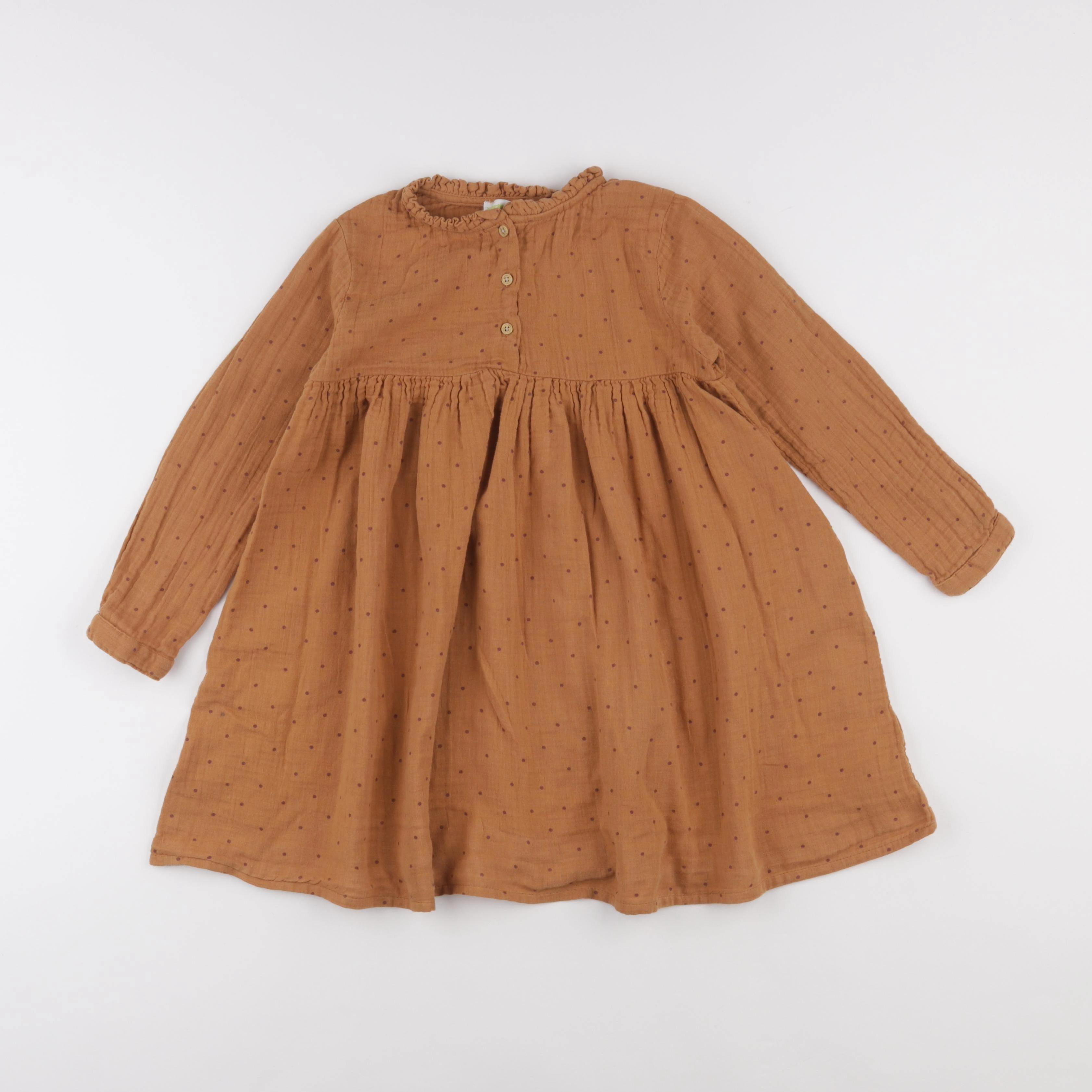 Vertbaudet - robe marron - 6 ans