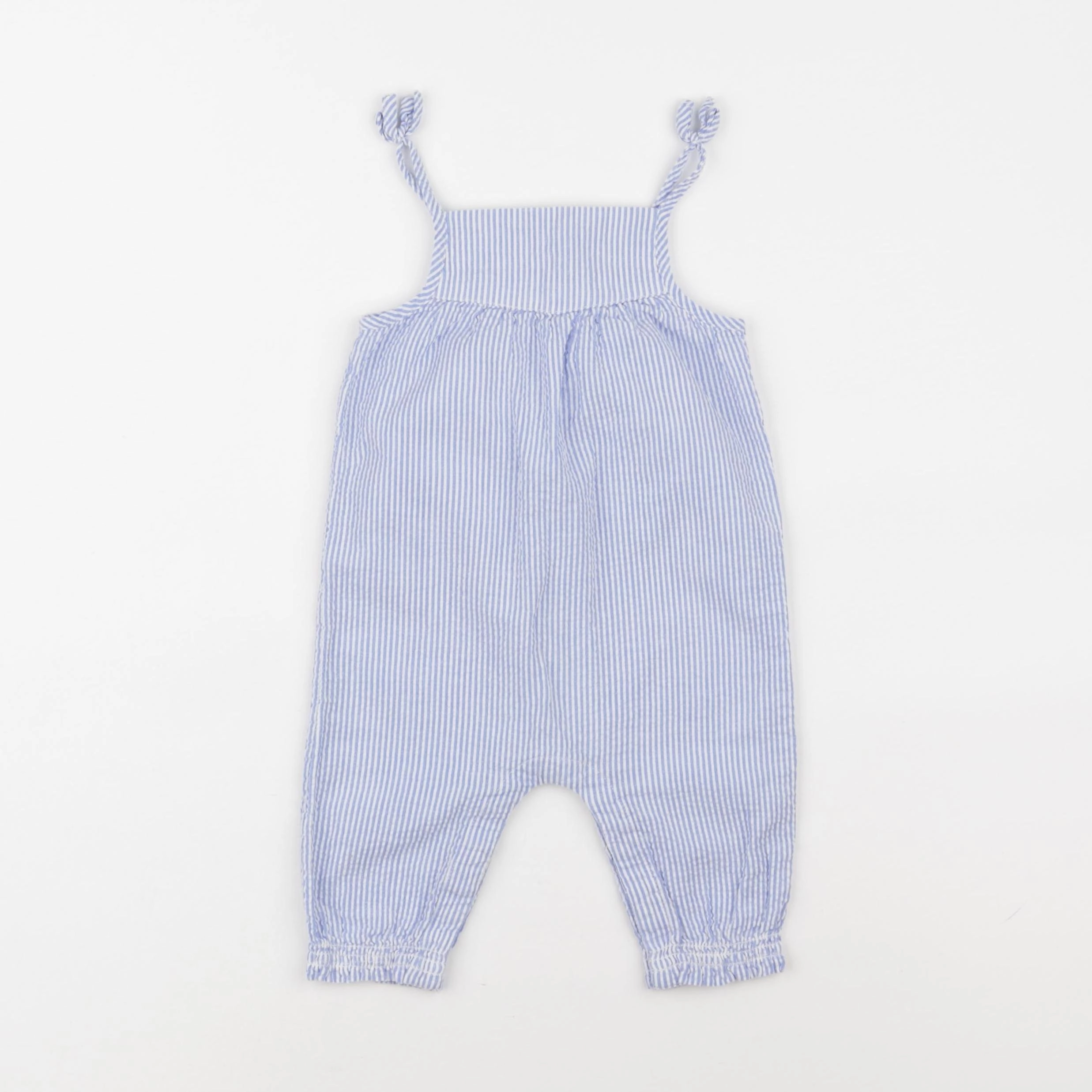 Vertbaudet - combinaison blanc, bleu - 6 mois