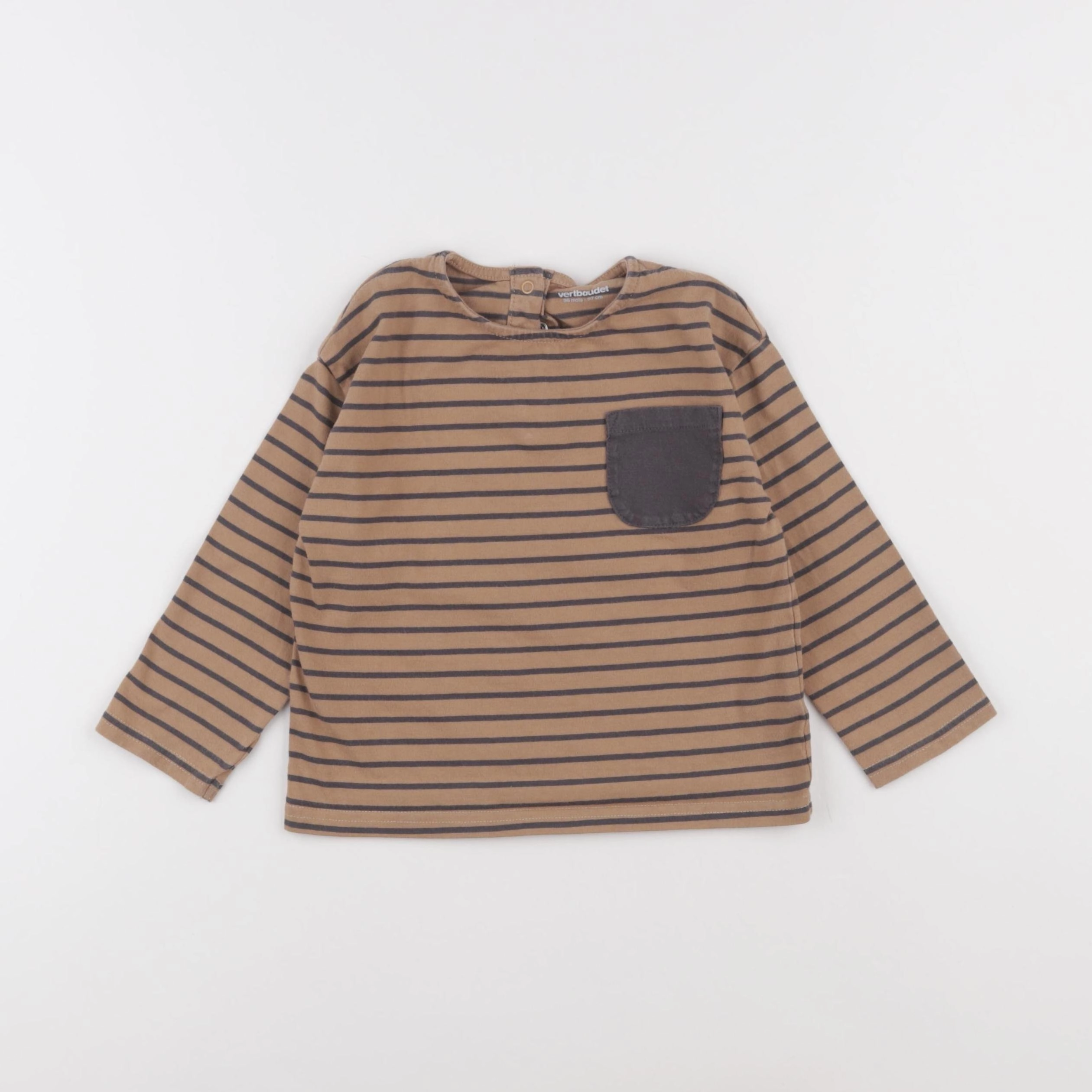 Vertbaudet - tee-shirt marron - 36 mois