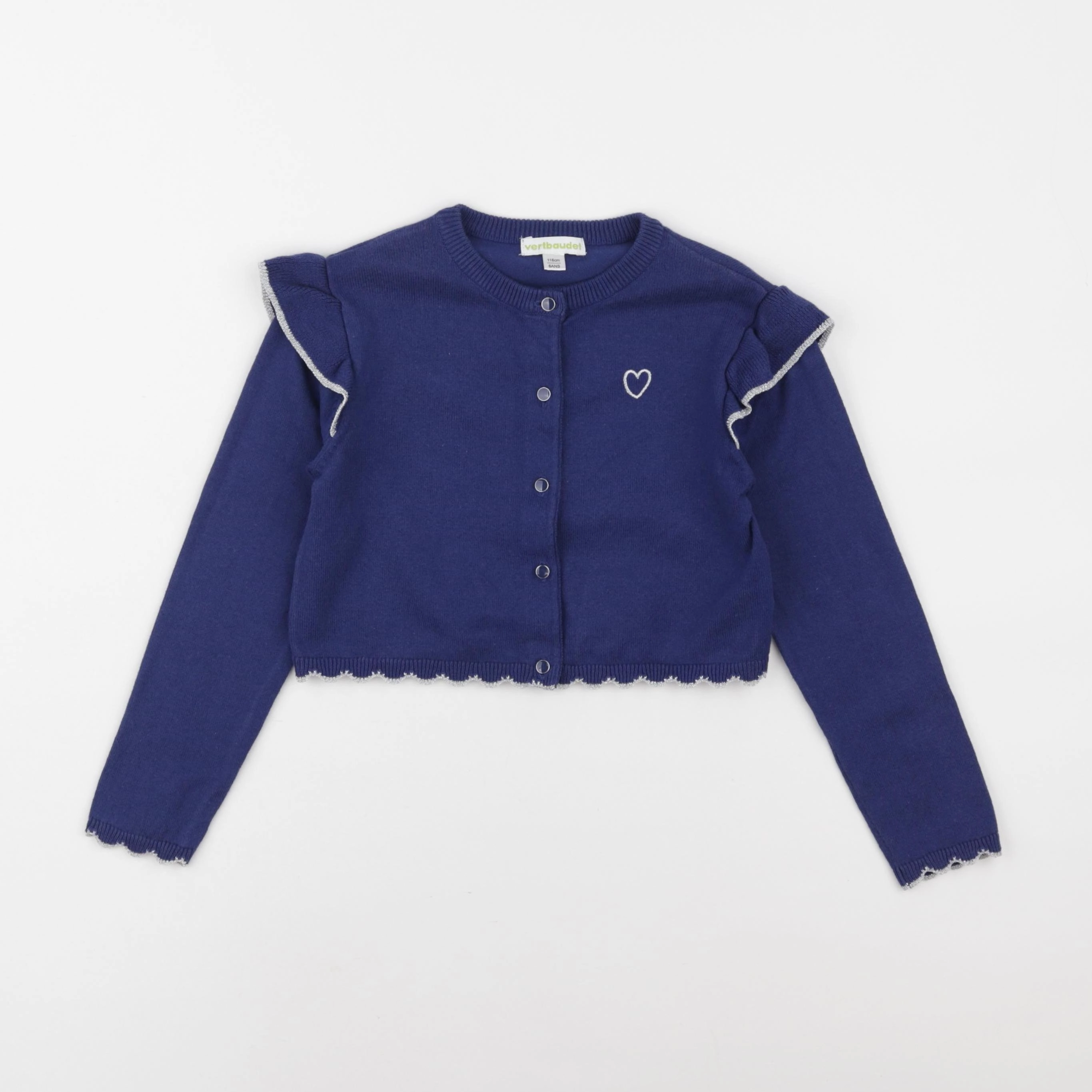 Vertbaudet - gilet bleu - 6 ans