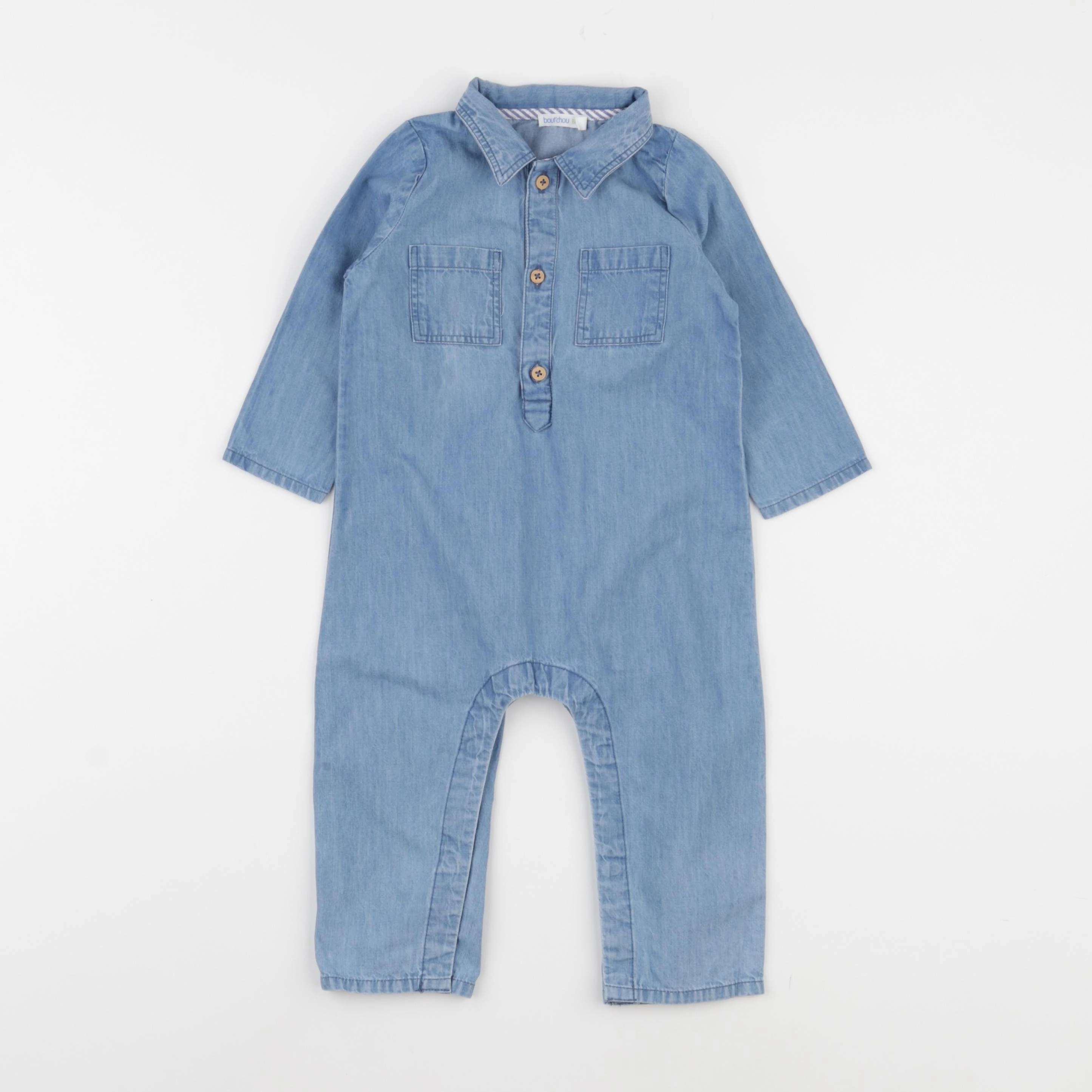 Boutchou - combinaison bleu - 9 mois
