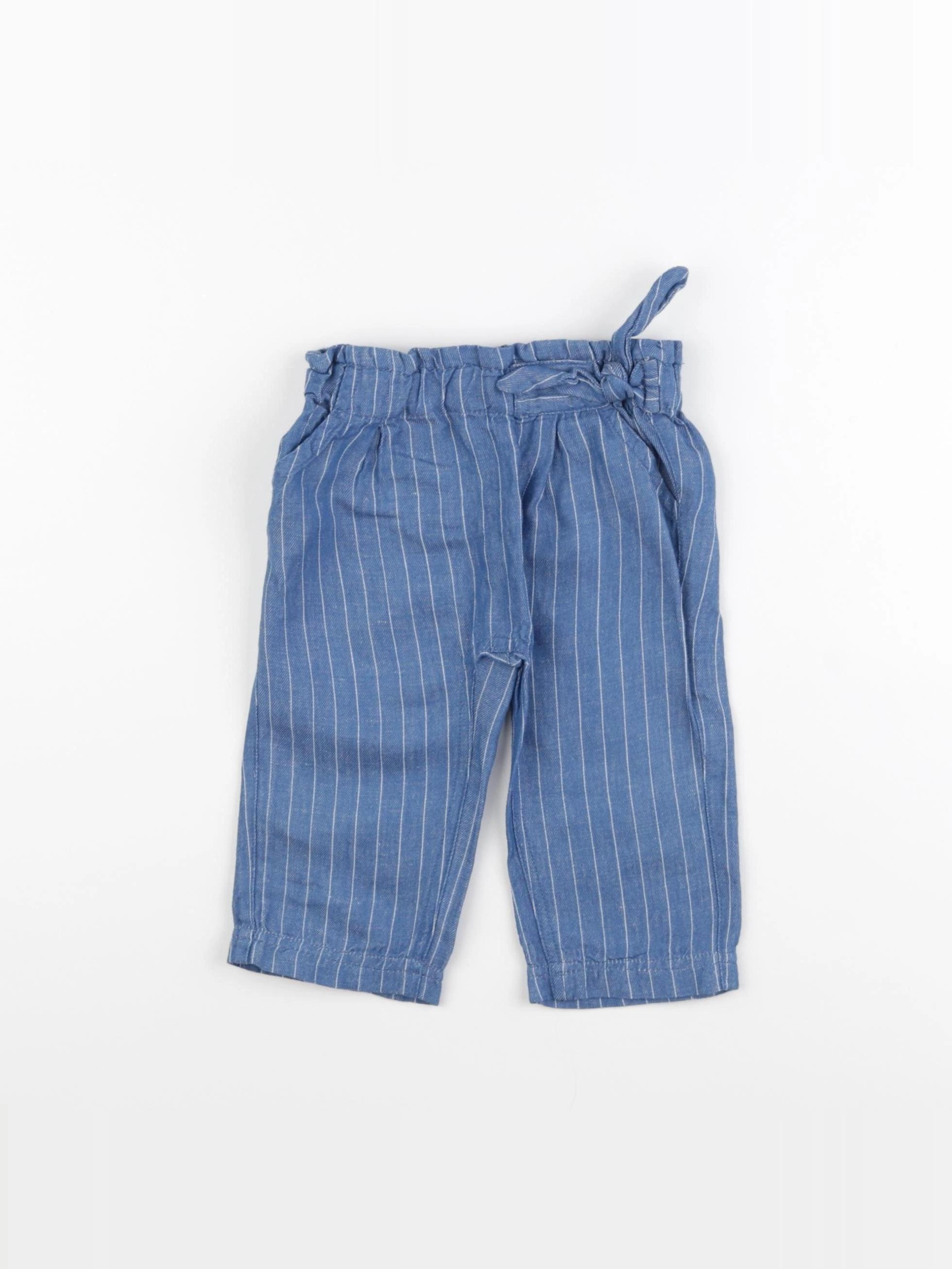 Tape à l'oeil - pantalon bleu - 12 mois