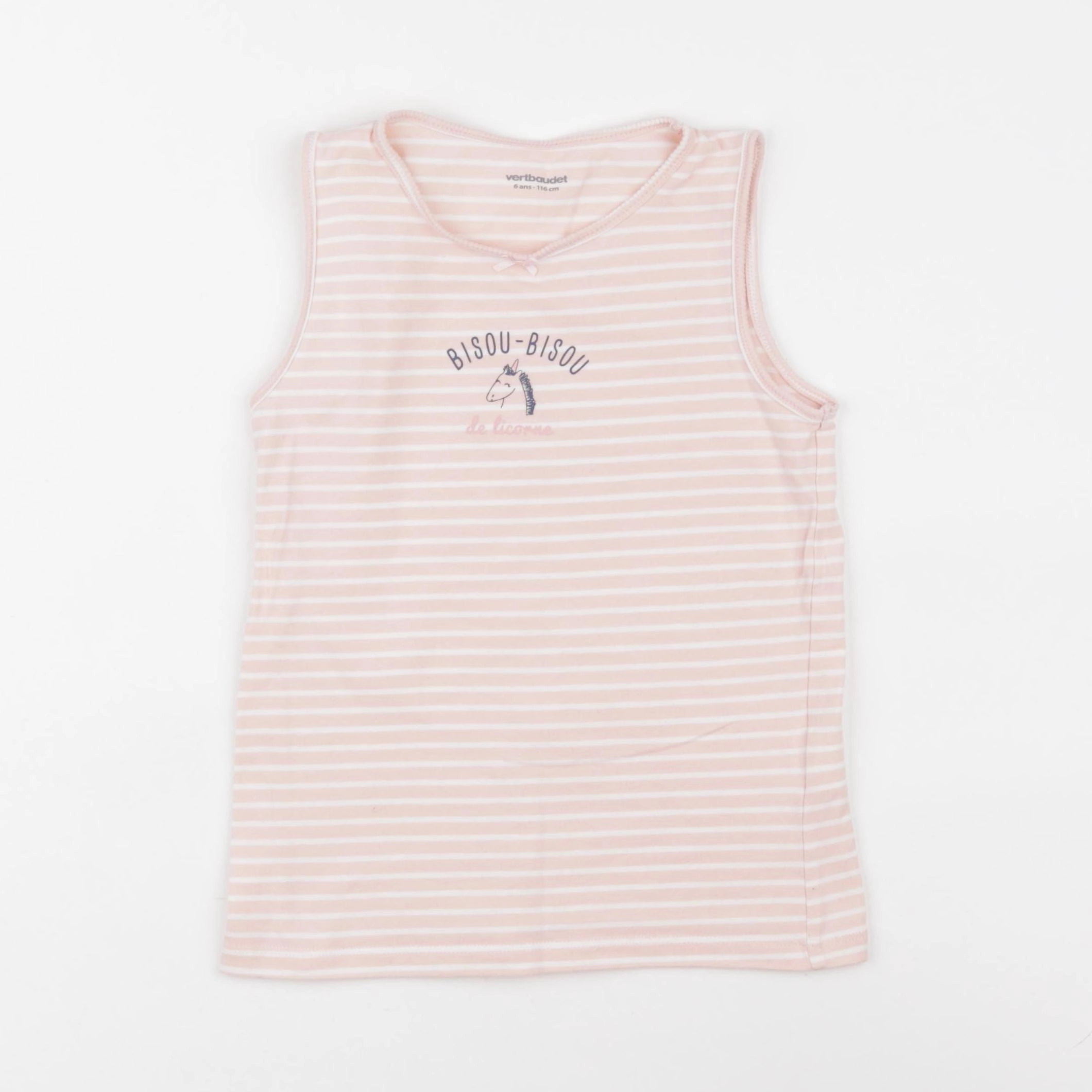 Vertbaudet - maillot de corps rose - 6 ans