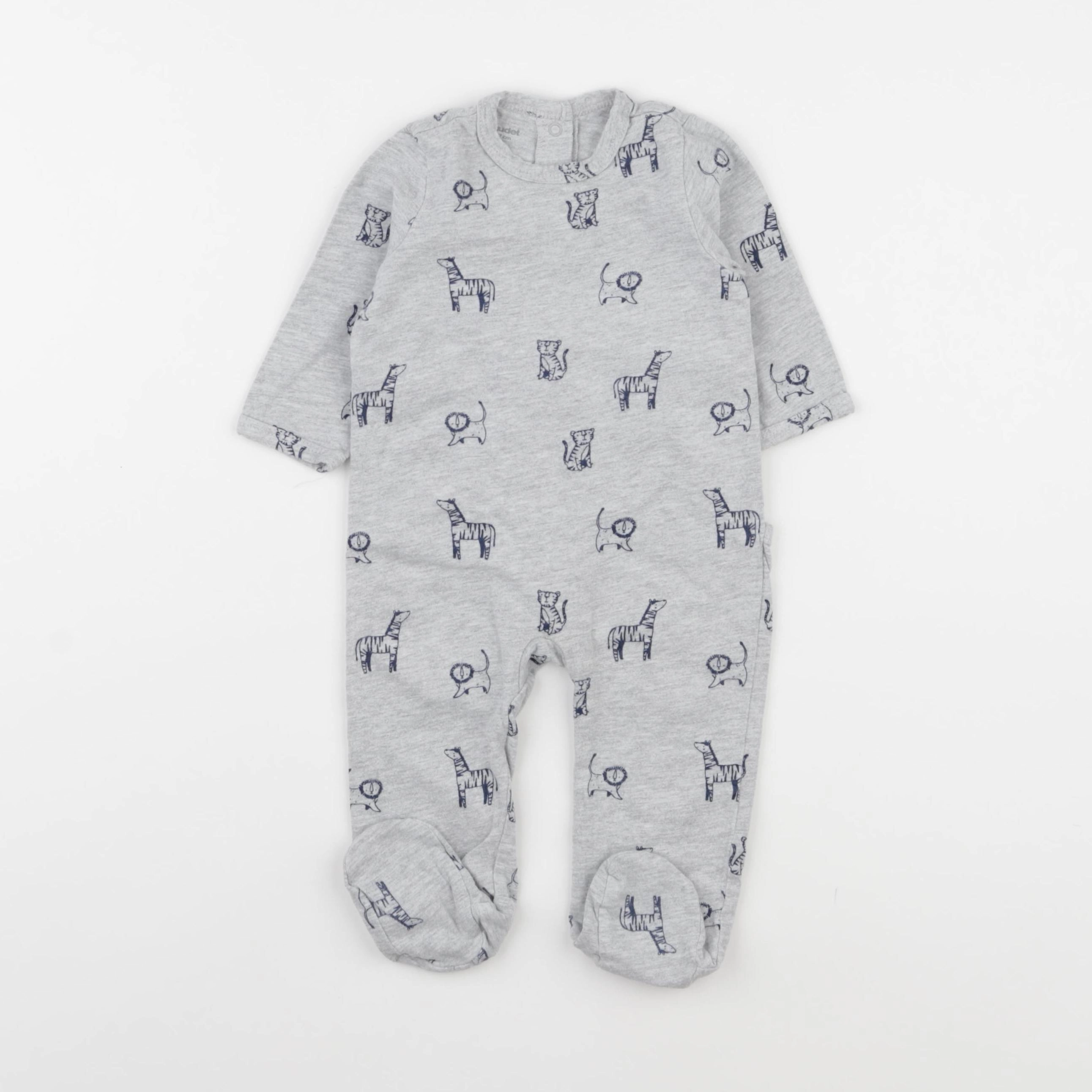 Vertbaudet - pyjama coton gris - 6 mois