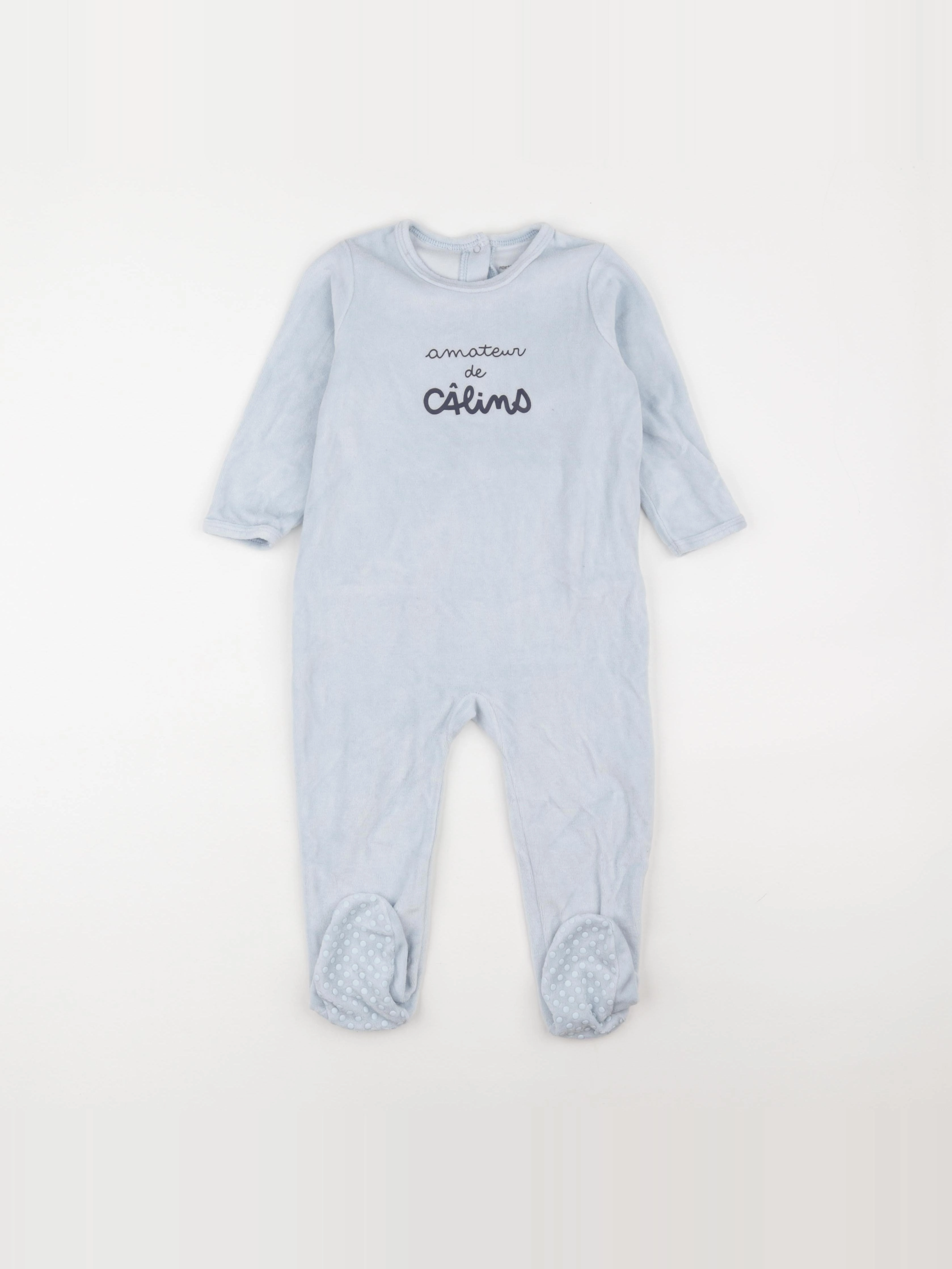 Vertbaudet - pyjama velours bleu - 2 ans