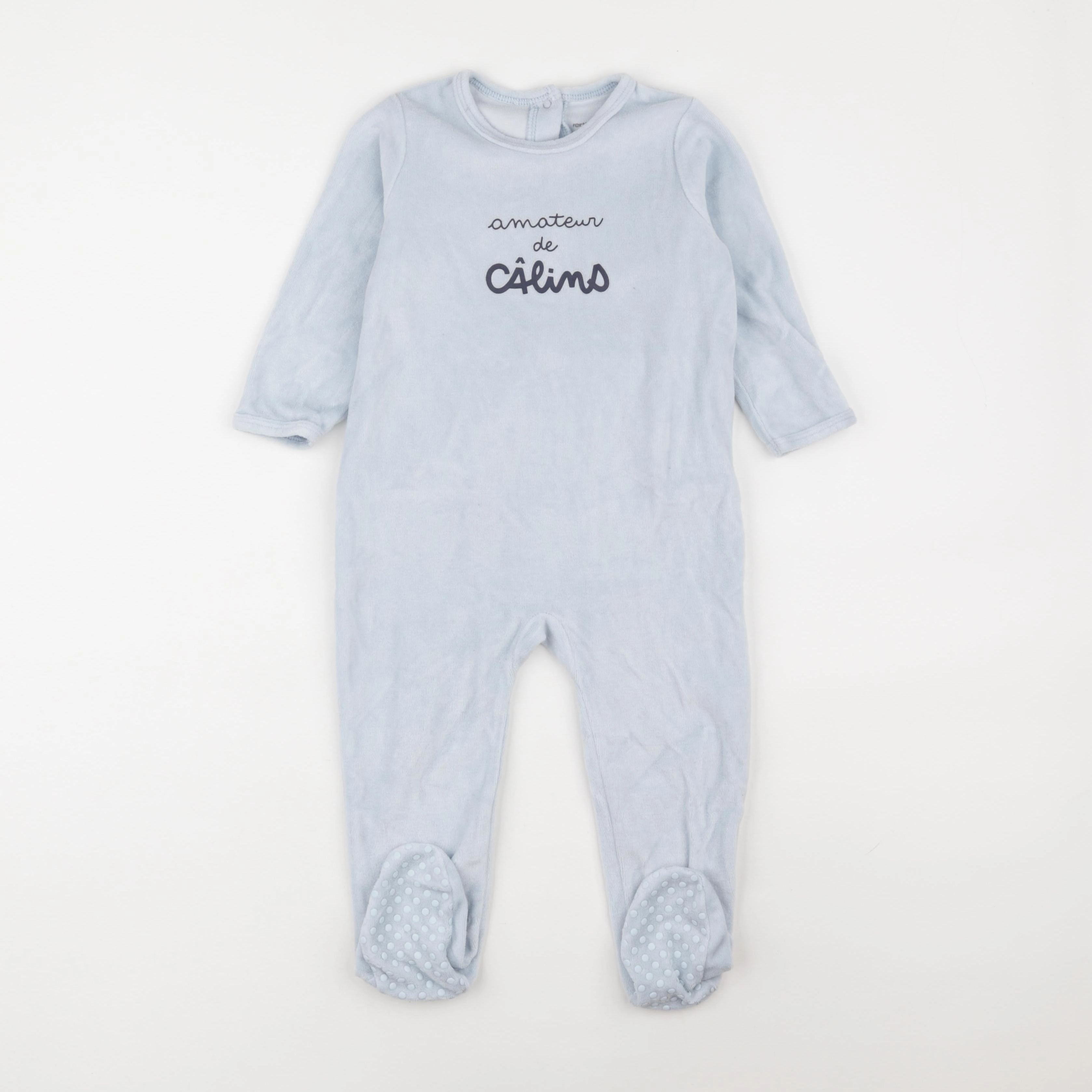 Vertbaudet - pyjama velours bleu - 2 ans
