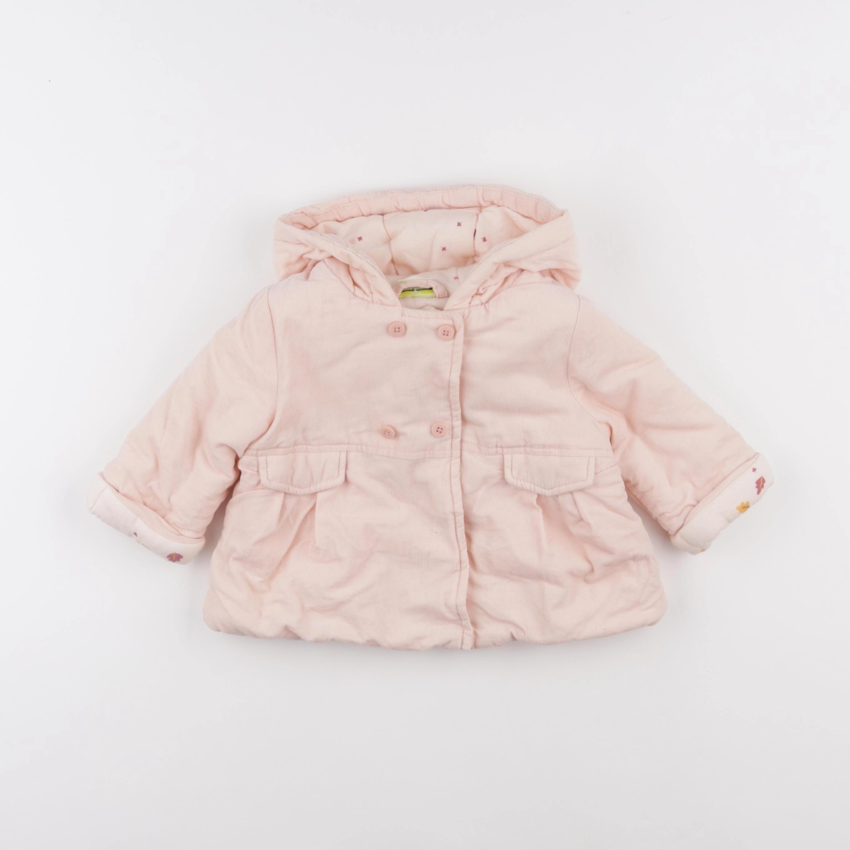 Tape à l'oeil - manteau rose - 6/9 mois