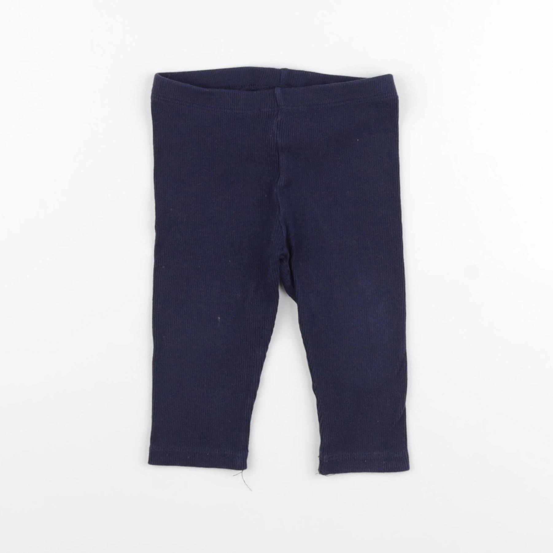 H&M - legging bleu - 6/9 mois