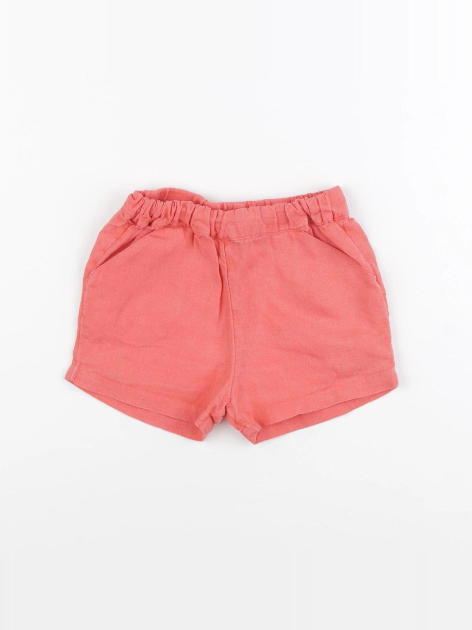 Petit Bateau - short rouge - 12 mois