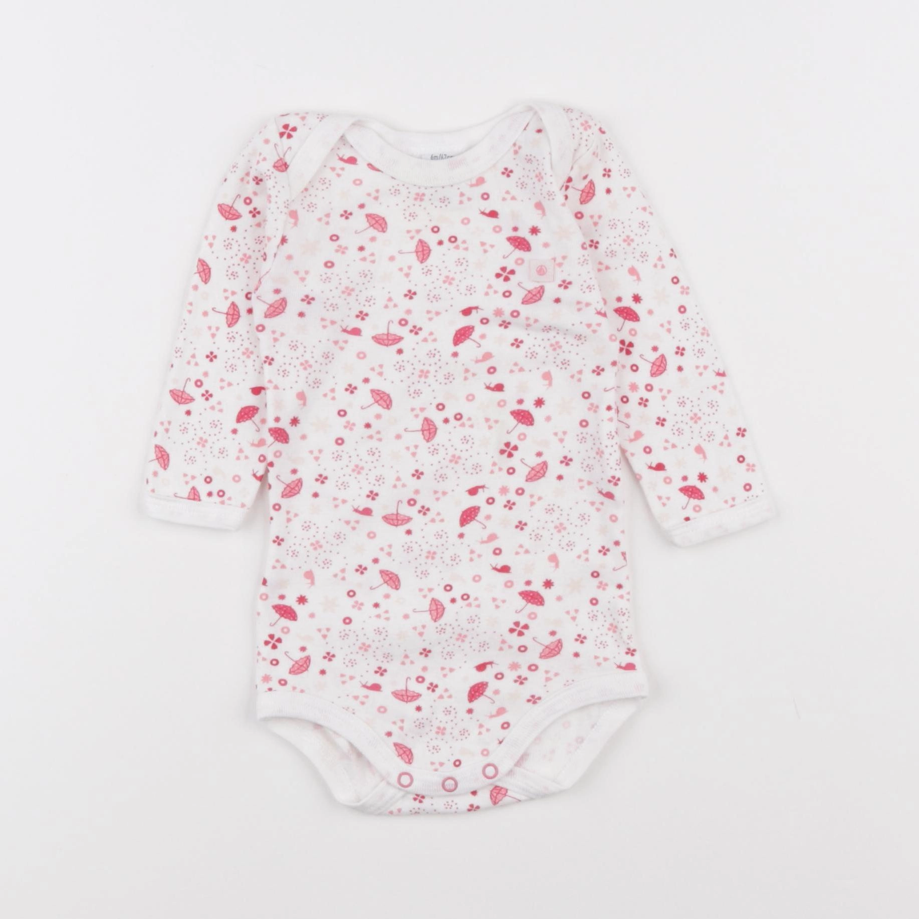 Petit Bateau - body blanc - 6 mois