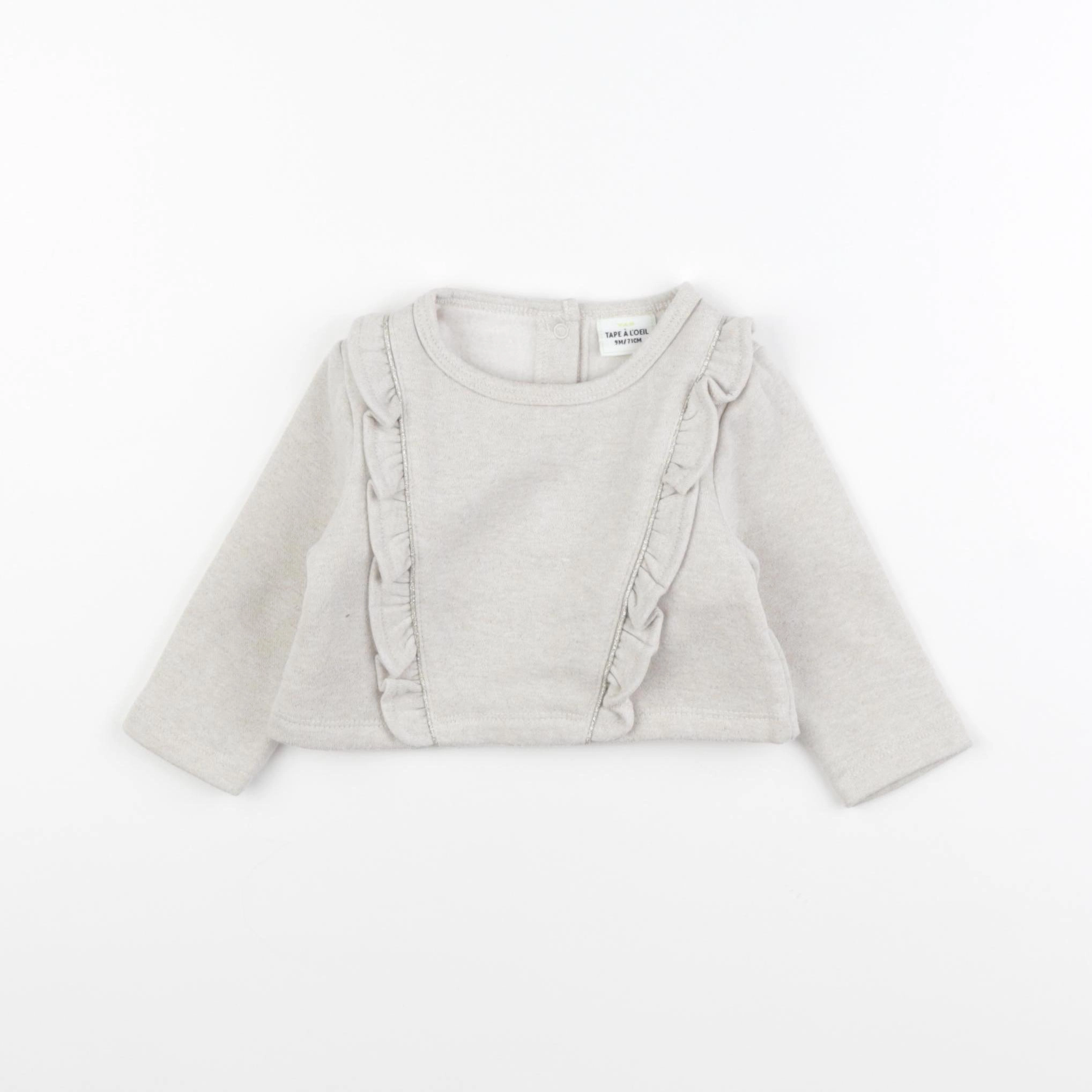 Tape à l'oeil - sweat beige, or - 9 mois