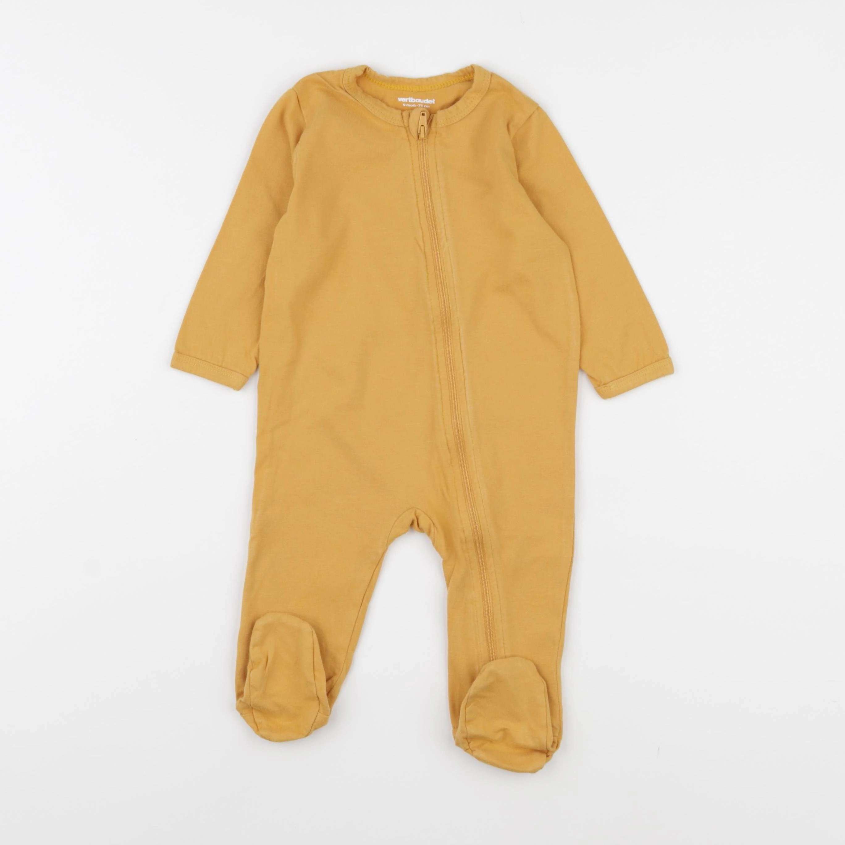 Vertbaudet - pyjama coton jaune - 9 mois