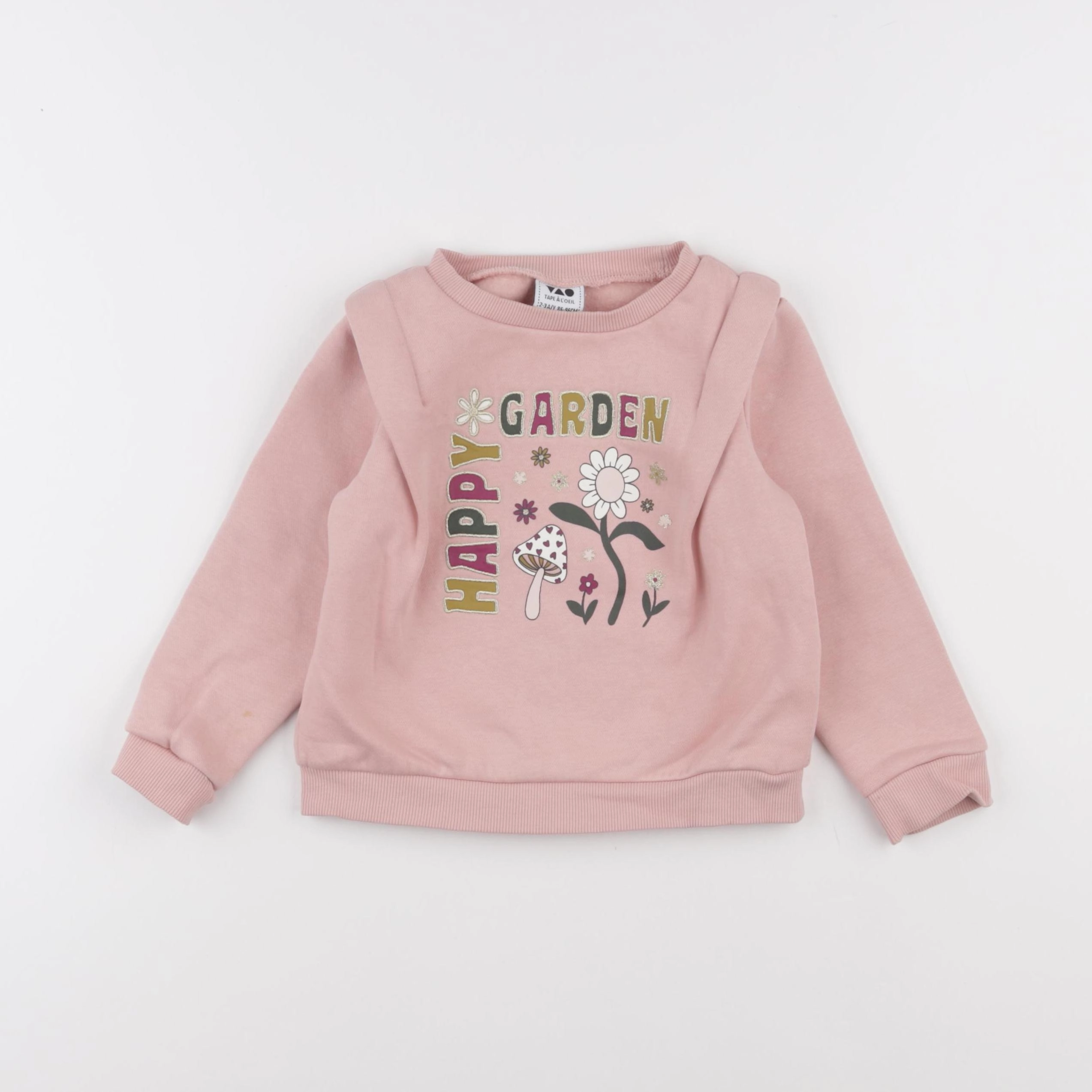 Tape à l'oeil - sweat rose - 2/3 ans