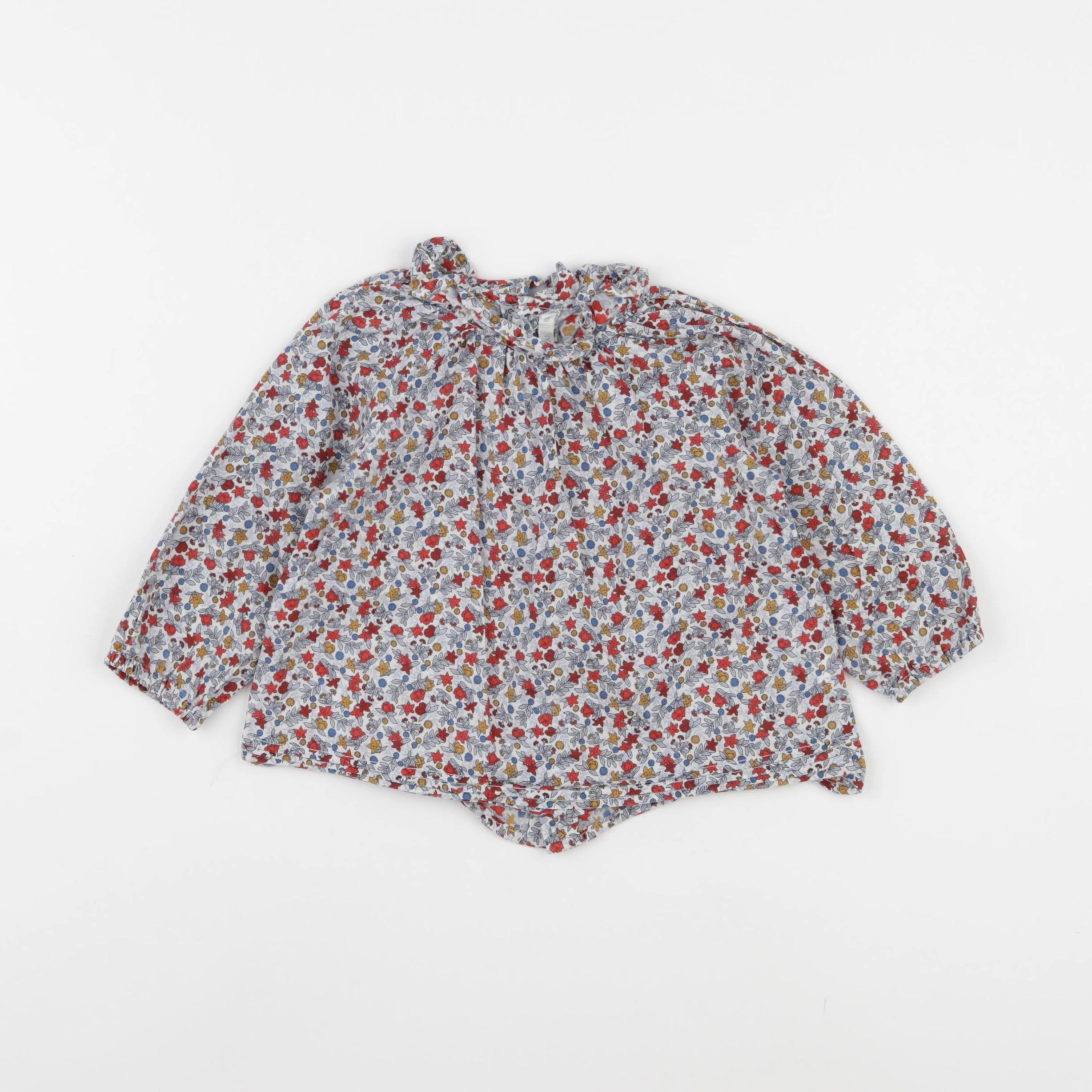Boutchou - blouse bleu - 12 mois