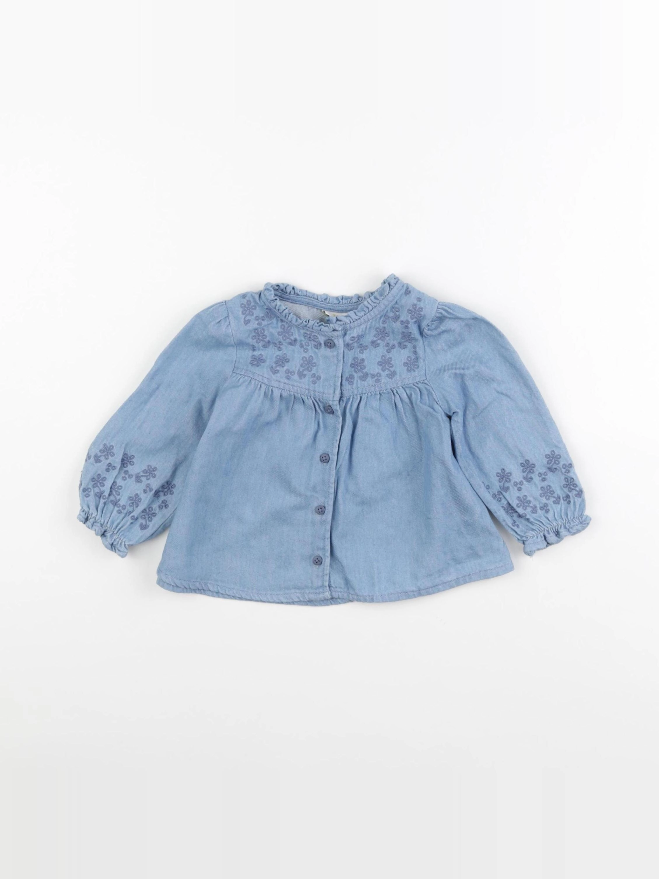 Tape à l'oeil - blouse bleu - 9 mois