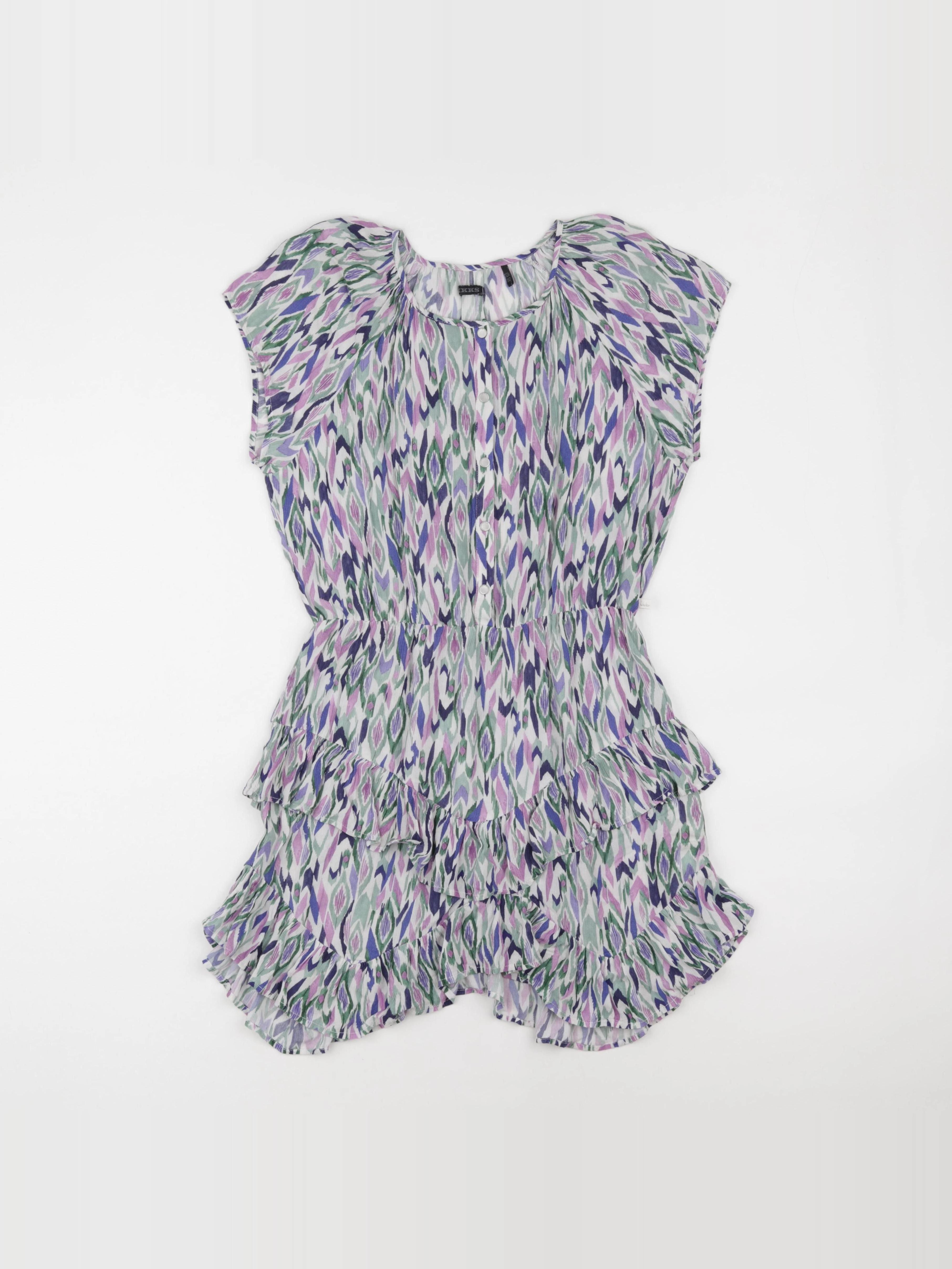 IKKS - robe vert, violet - 12 ans