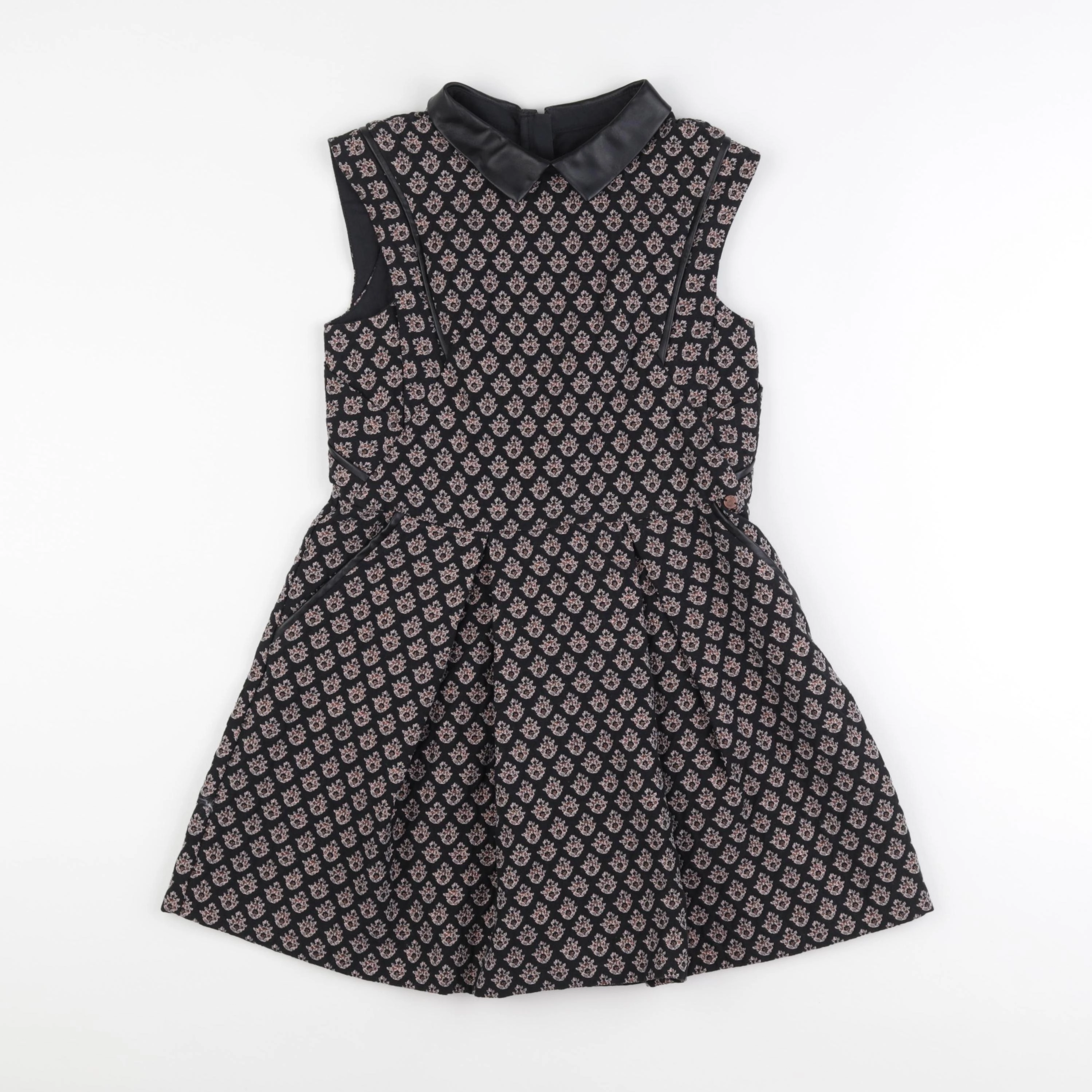 IKKS - robe noir, bronze - 8 ans